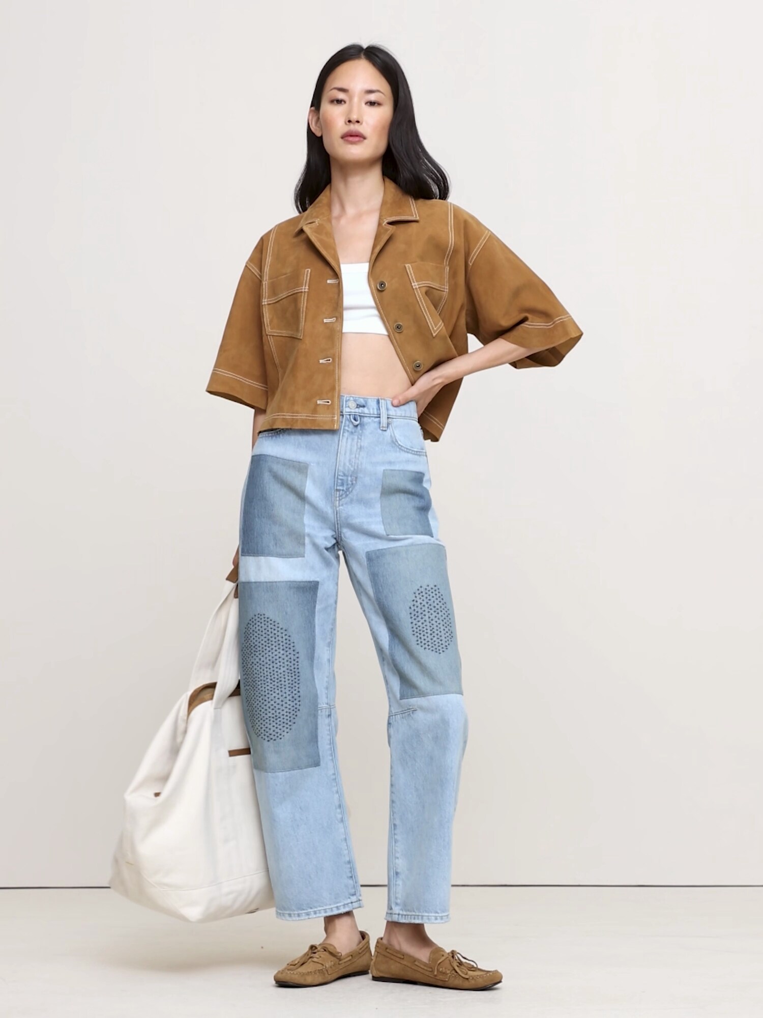 Image number 2 showing, OVERSIZED SHORT SUEDE JACKET
