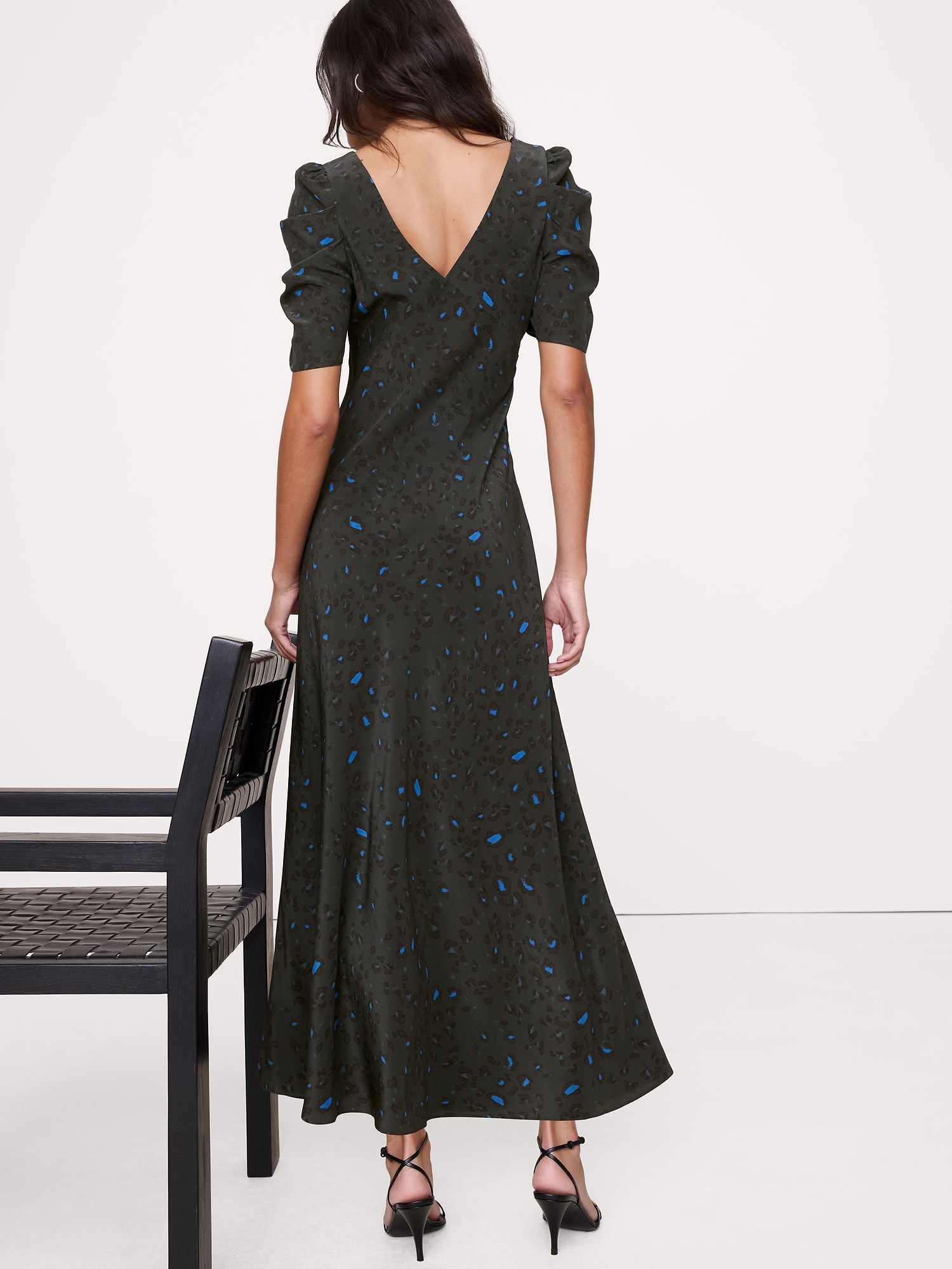 Image number 3 showing, Matte Silk Maxi Dress