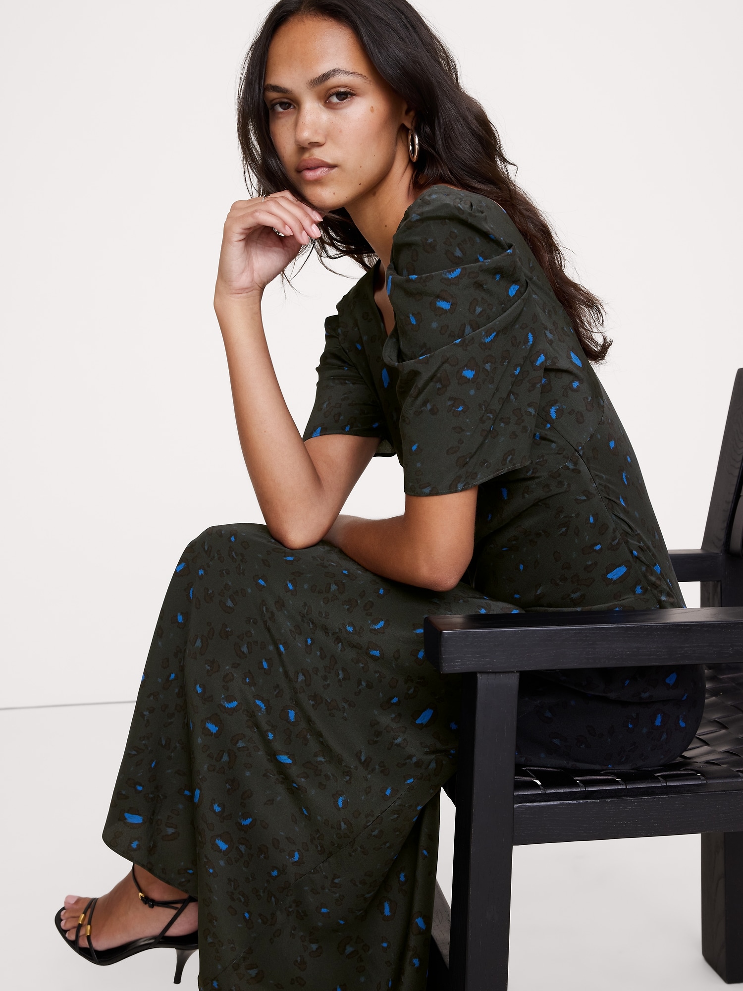 Image number 4 showing, Matte Silk Maxi Dress