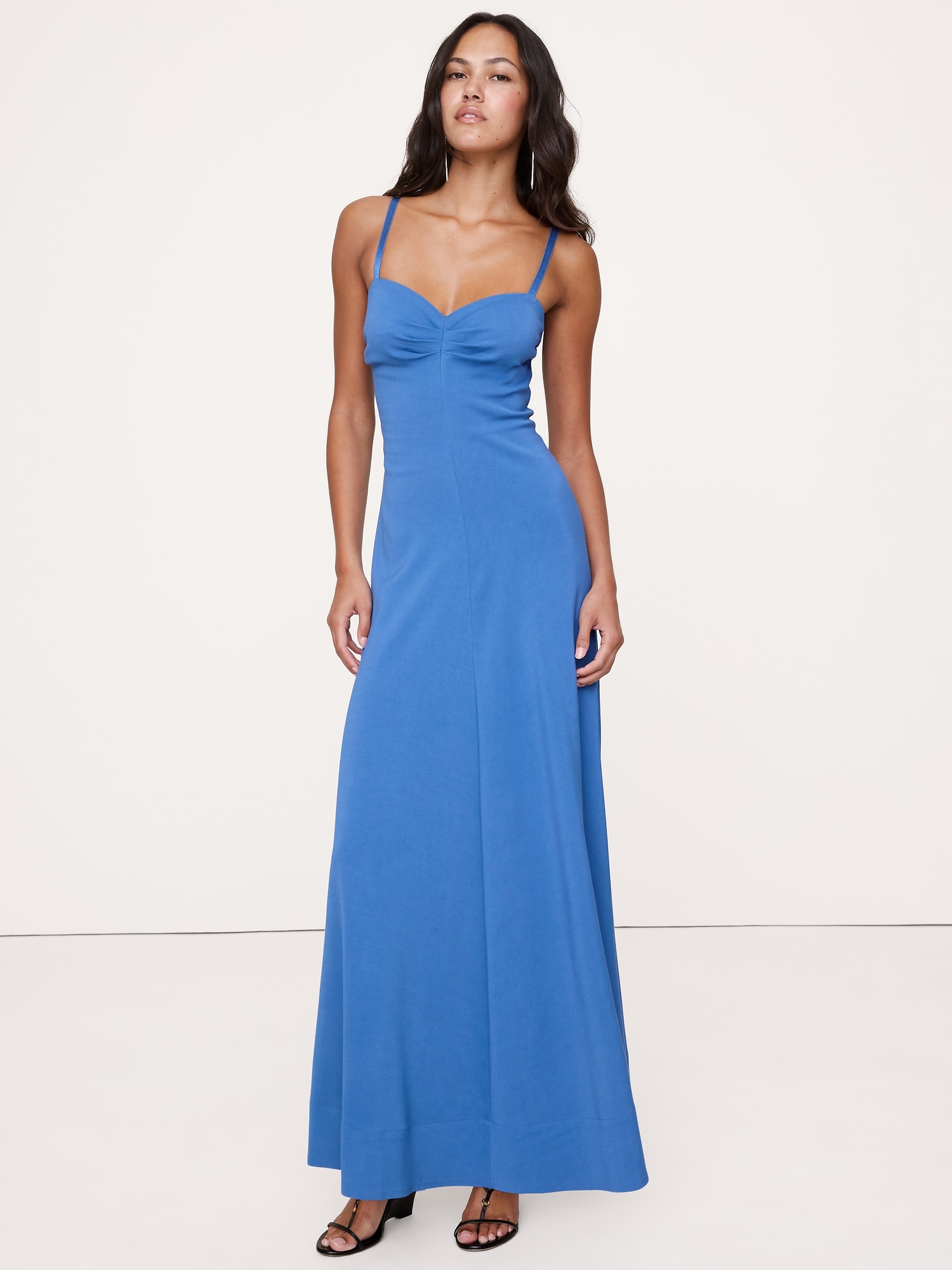 Image number 1 showing, Stretch-Sateen Sweetheart Maxi Dress