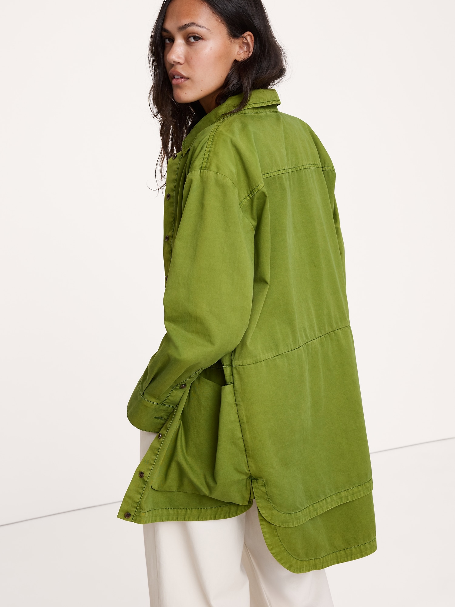 Image number 6 showing, COTTON TWILL UTILITY TUNIC