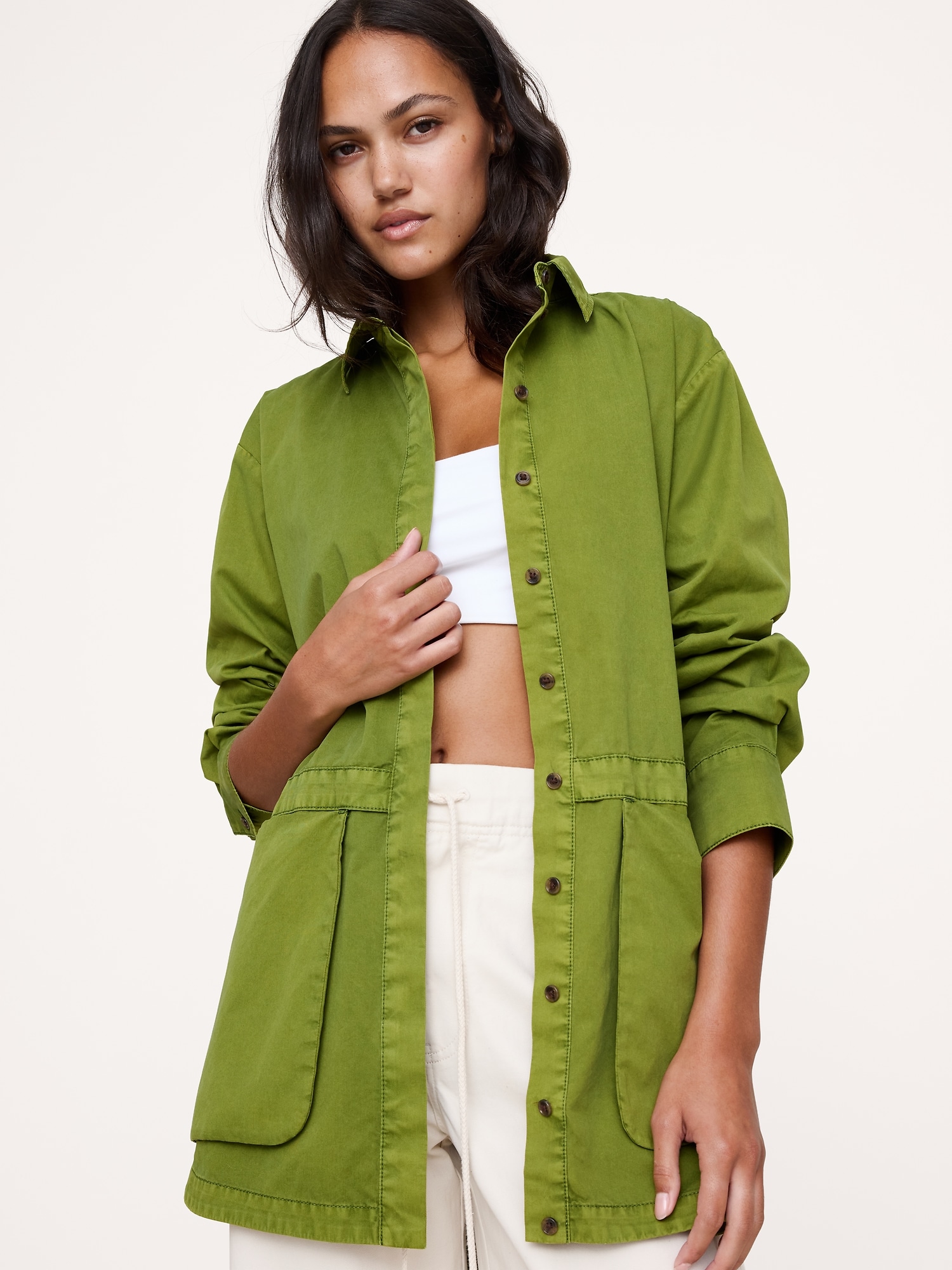 Image number 7 showing, COTTON TWILL UTILITY TUNIC