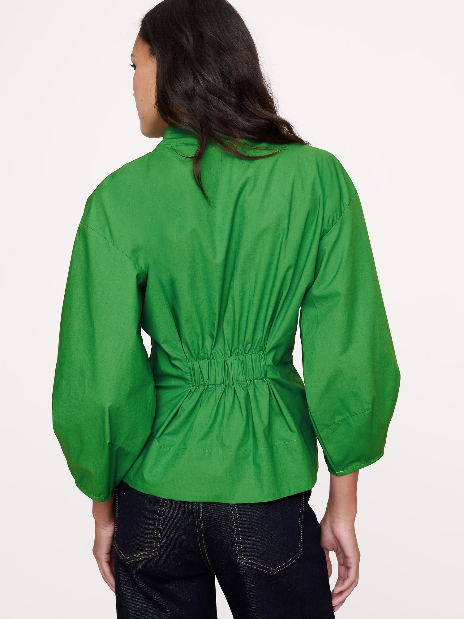 Image number 7 showing, Cotton Poplin Cinched-Waist Shirt