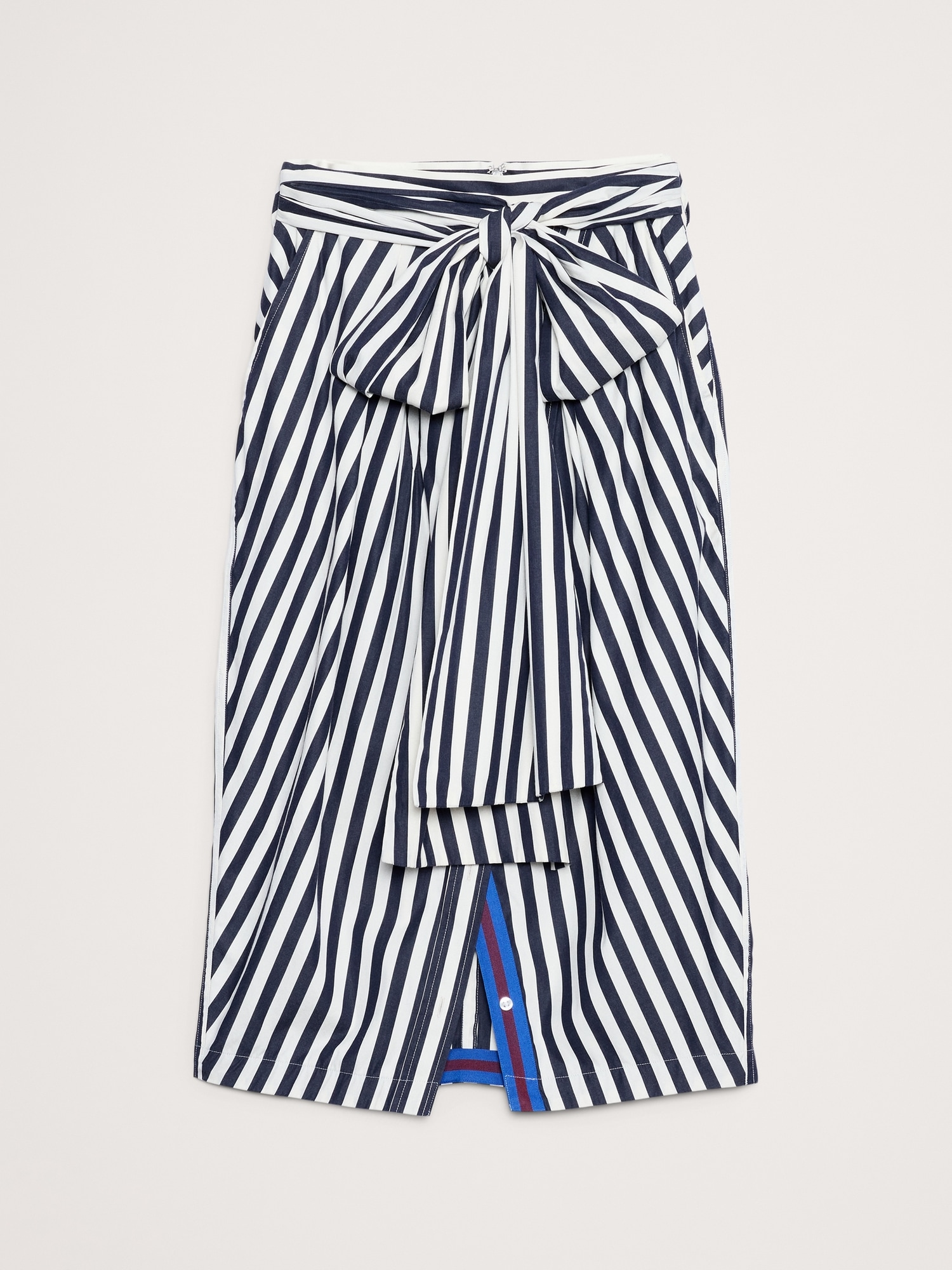 Image number 4 showing, COTTON POPLIN SHIRT-SLEEVE MIDI SKIRT