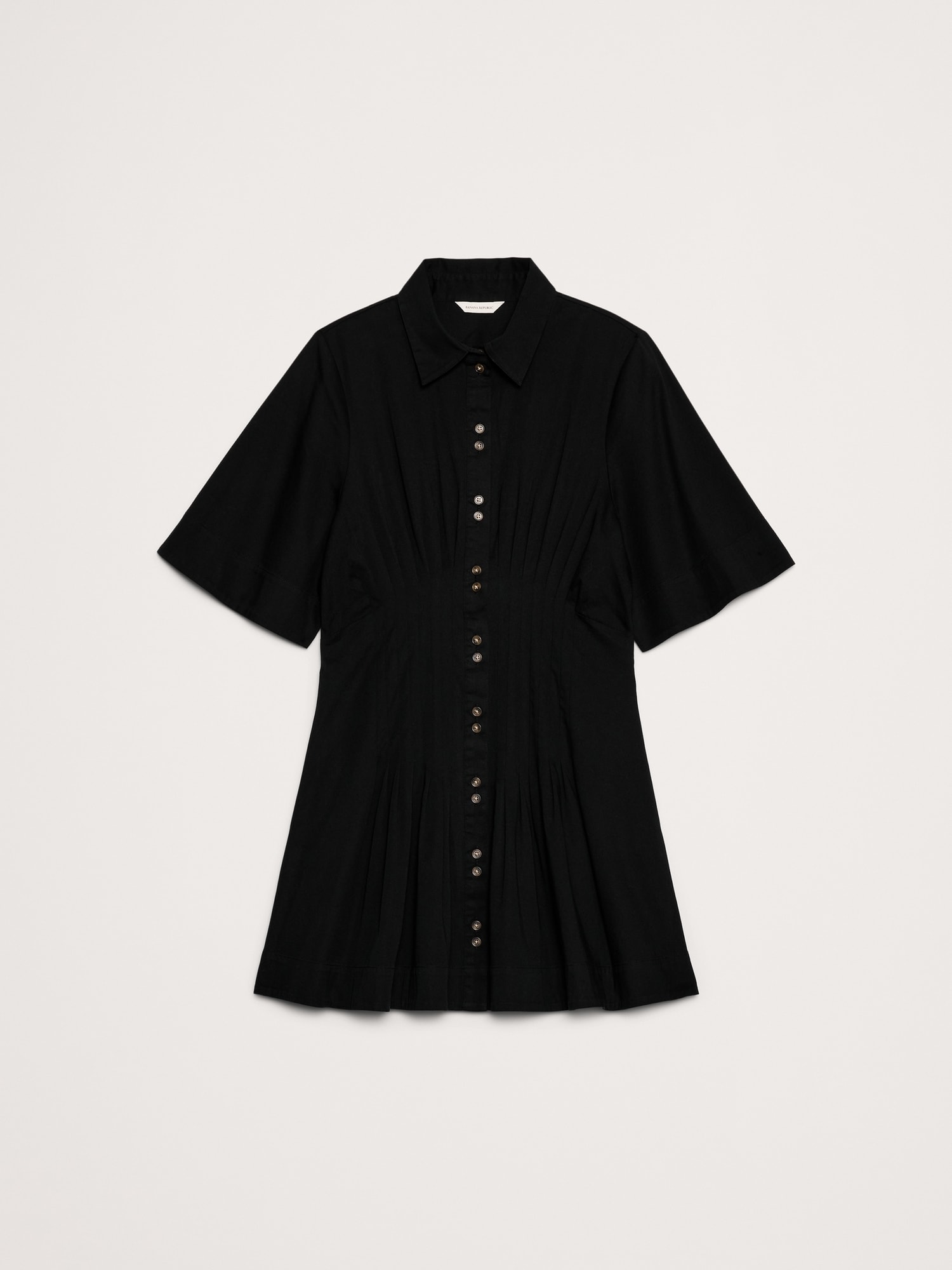 Image number 5 showing, STRETCH-COTTON POPLIN PINTUCK SHIRT DRESS