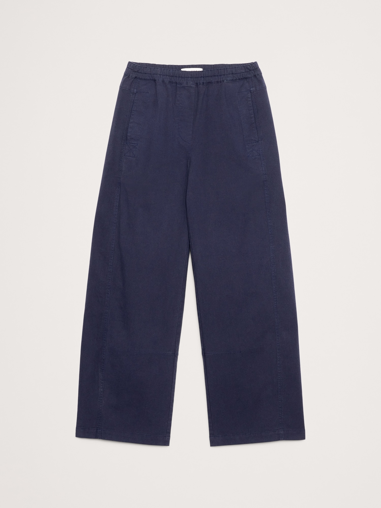L'image numéro 4 présente Pantalon de peintre décontracté à taille mi-basse élastique