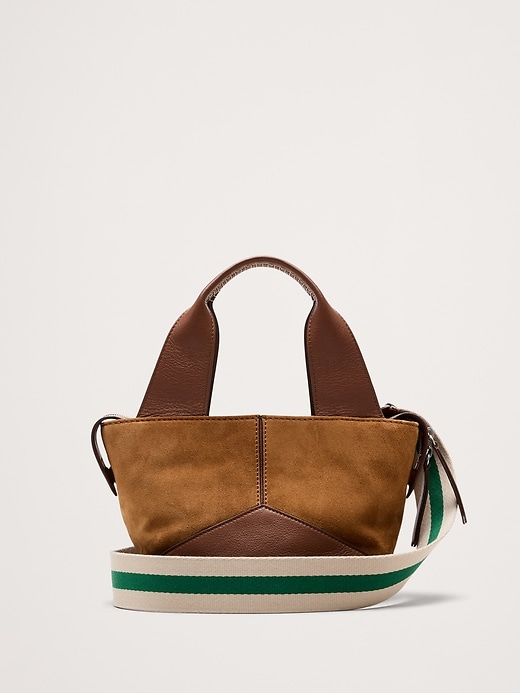 BANANA Leather & Suede Mini Zip Tote | Banana Republic