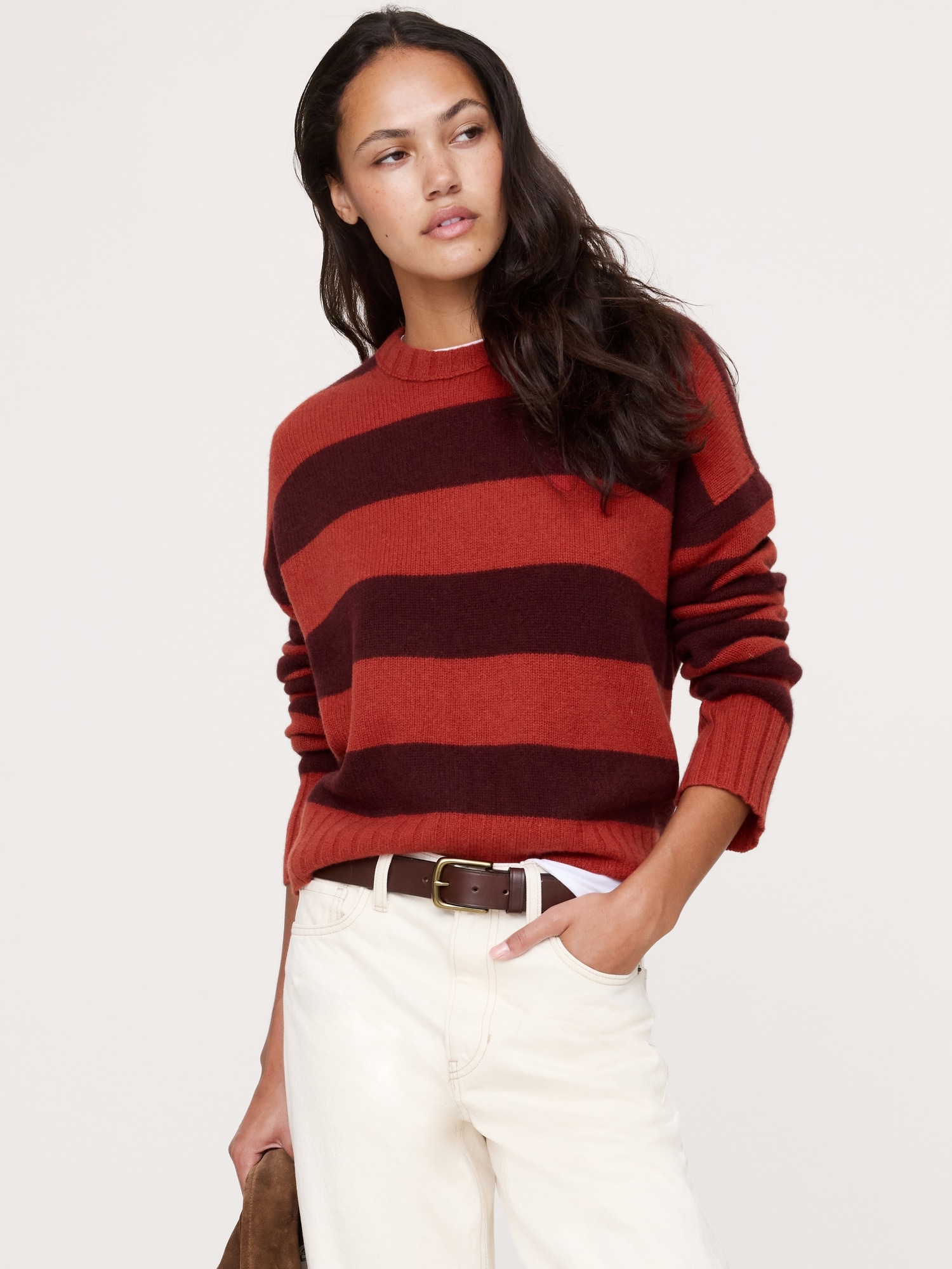 Oversized Midweight Cashmere Crew-Neck Sweater
