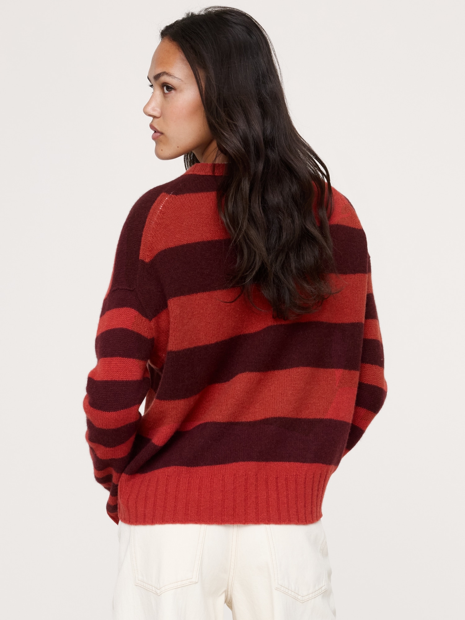Image number 3 showing, Oversized Midweight Cashmere Crew-Neck Sweater