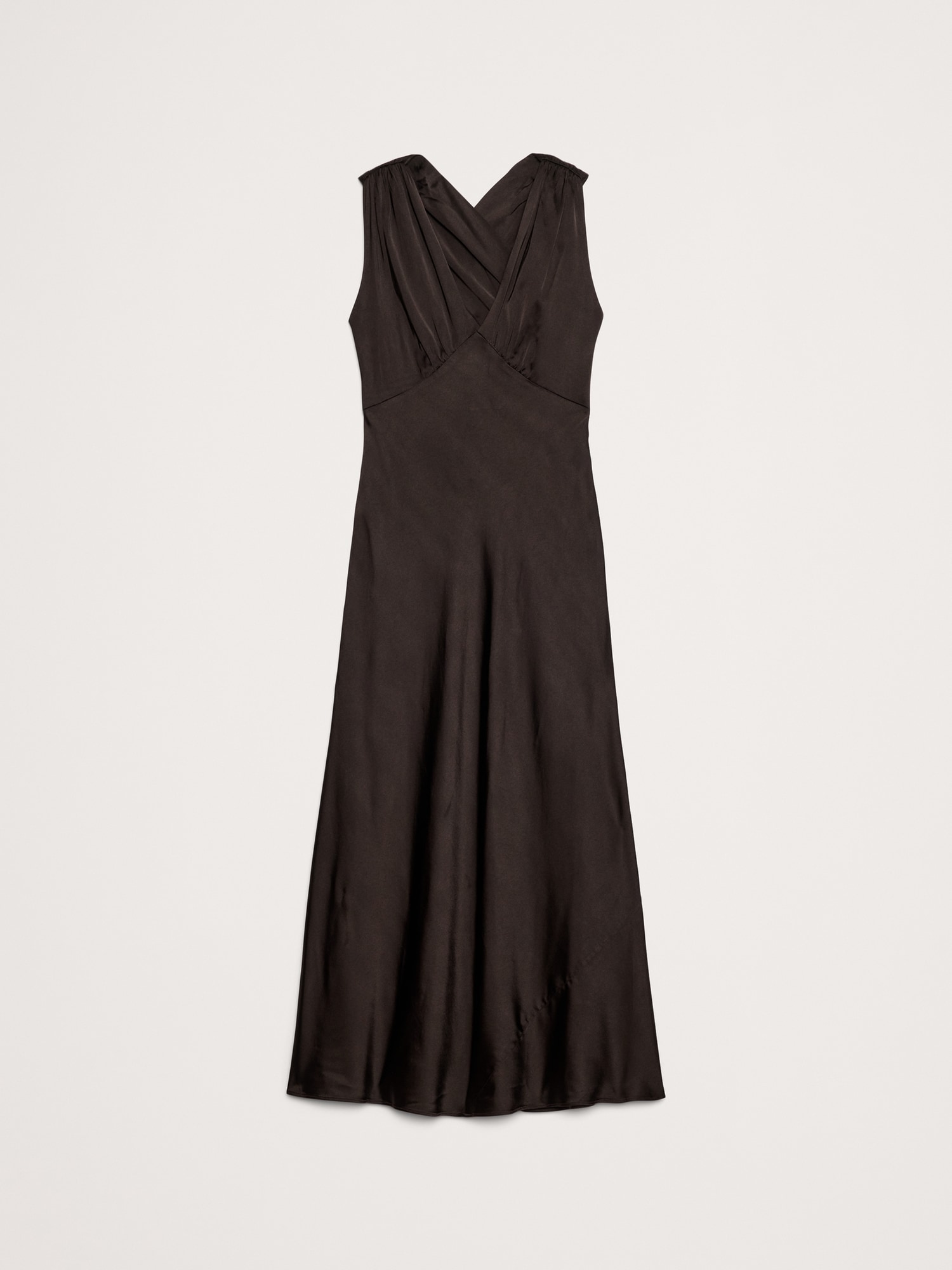Image number 5 showing, Stretch-Satin Open-Back Maxi Dress