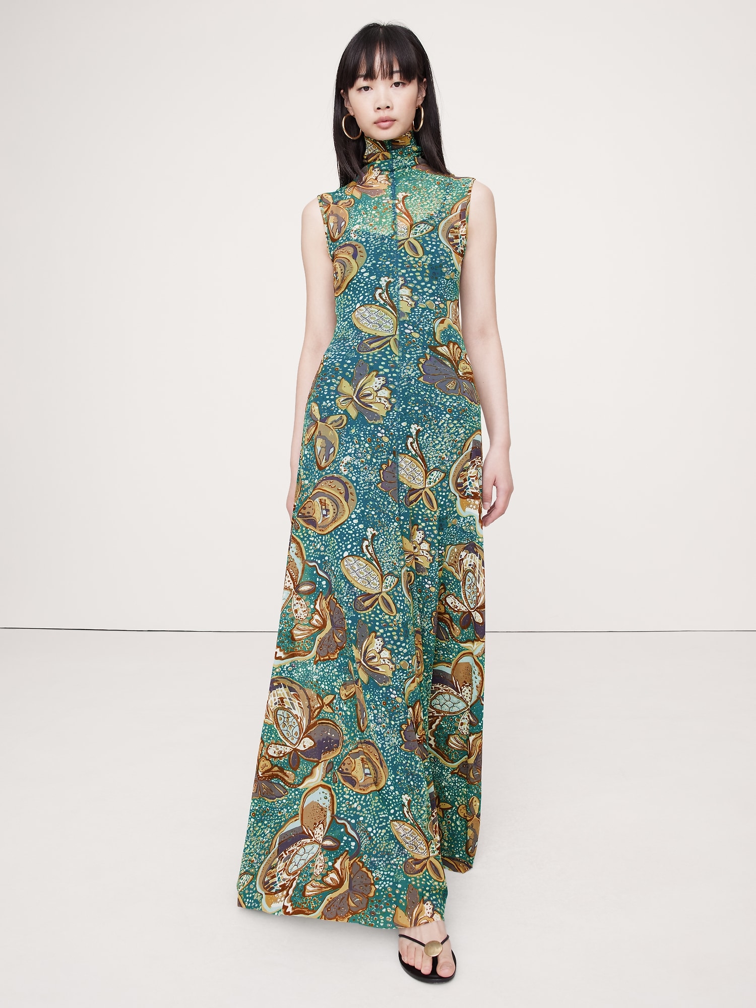 Mesh Maxi Dress - Multi