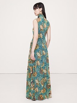 Mesh Maxi Dress | Banana Republic