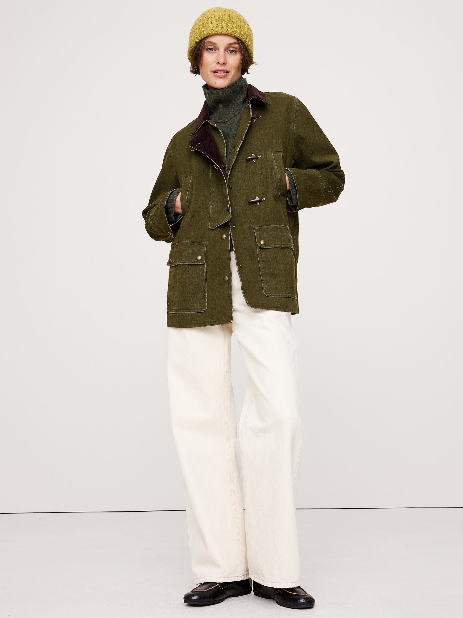 Barn Coat - Olive Green