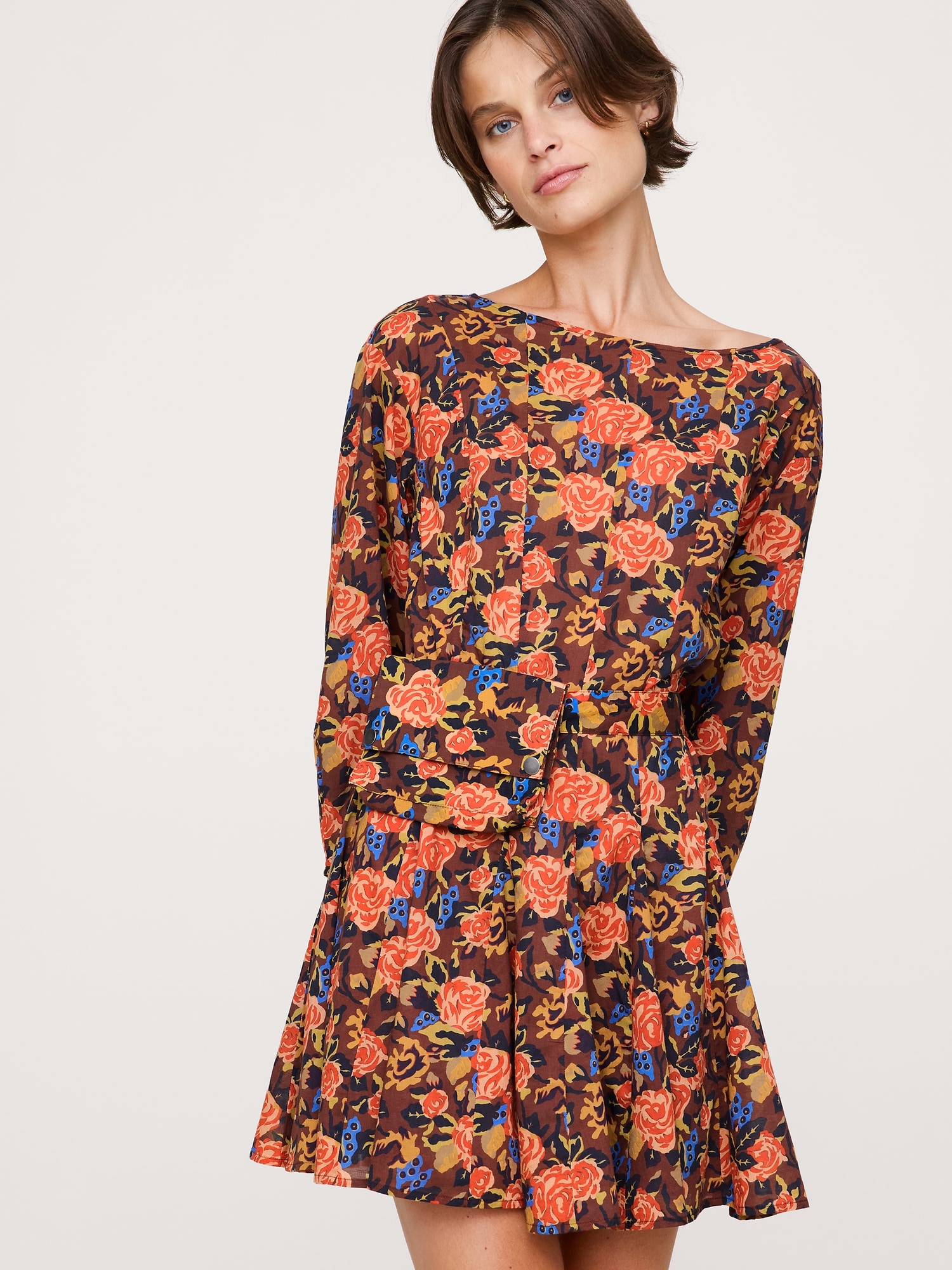 Image number 4 showing, Cotton Mini Dress with Belt Bag