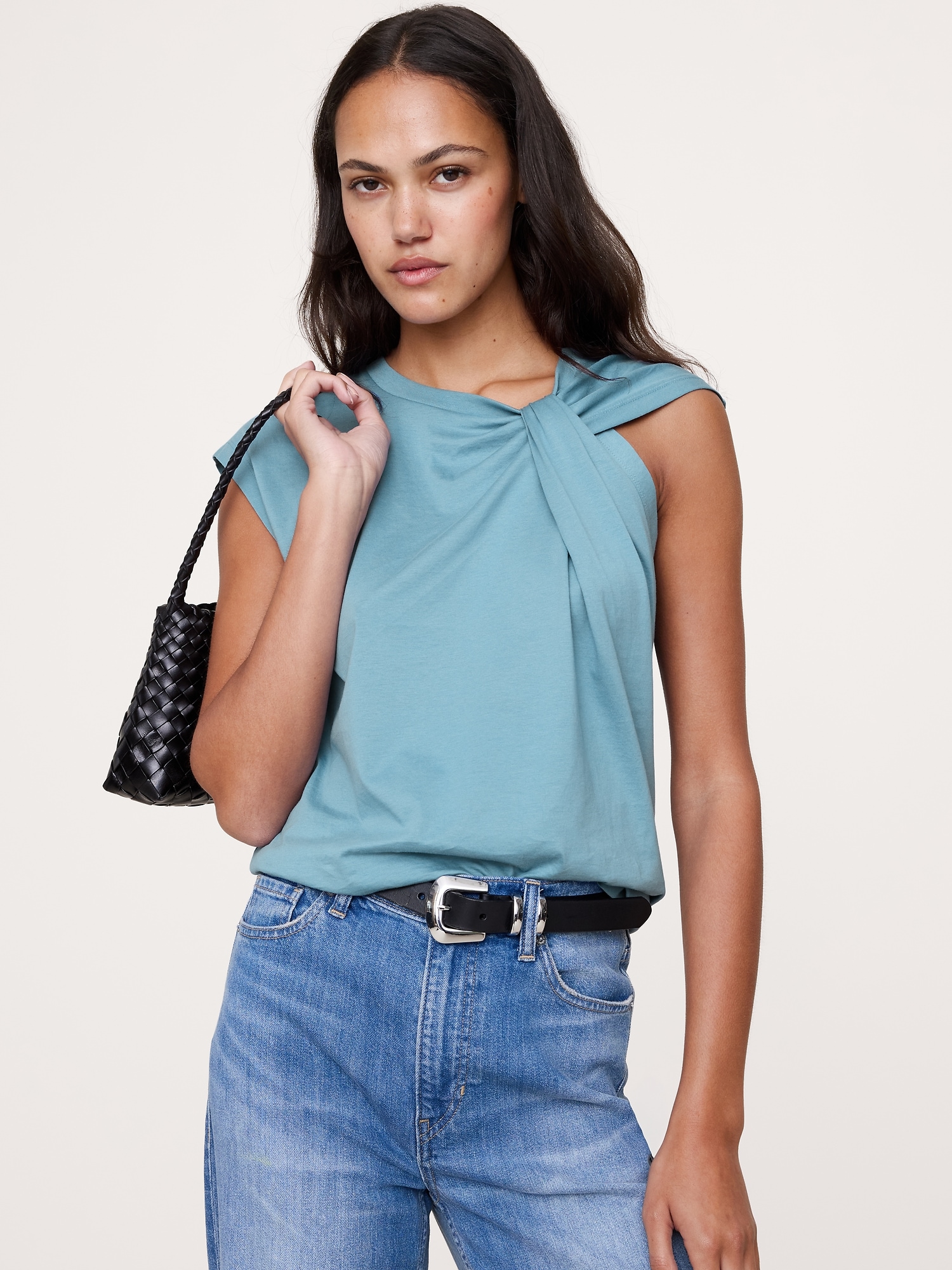 Silky Cotton Twisted Tank