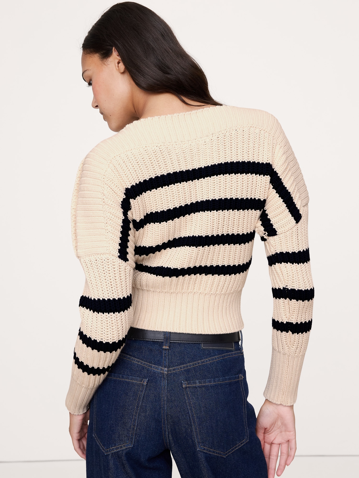 Image number 4 showing, Cotton Button-Shoulder Sweater