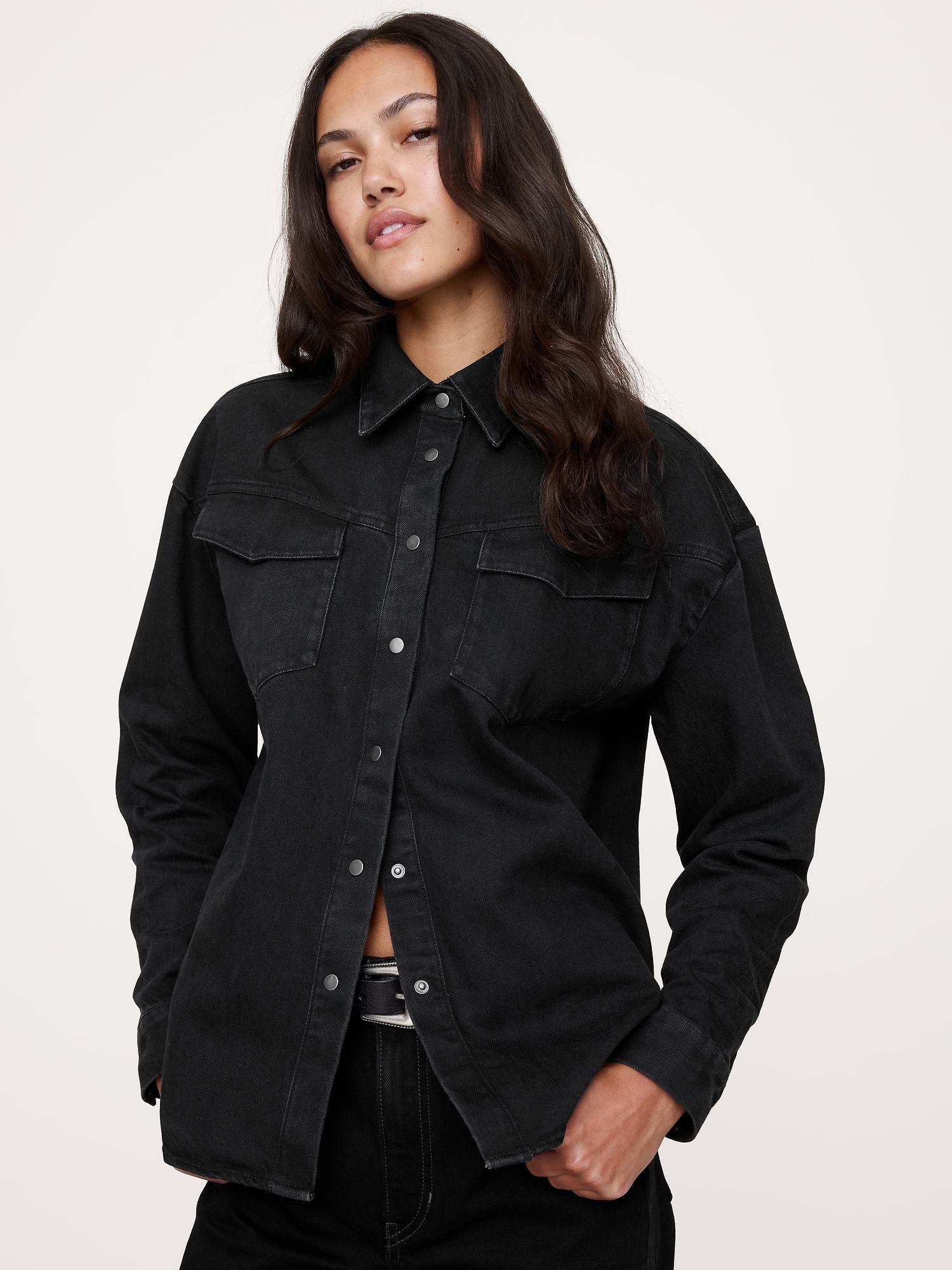 Image number 1 showing, Denim Western Shirt