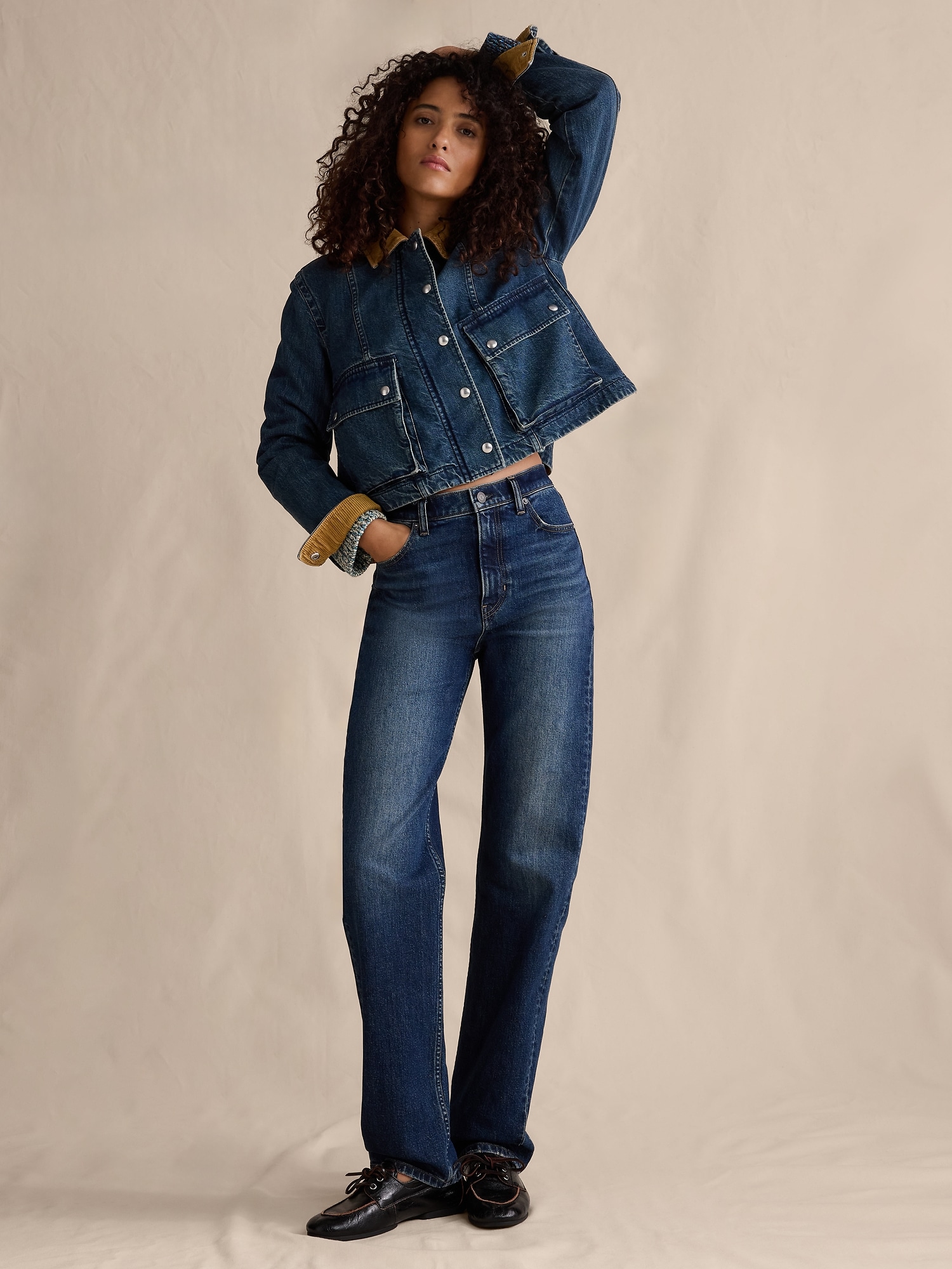HIGH-RISE 90S STRAIGHT JEAN - Medium Wash