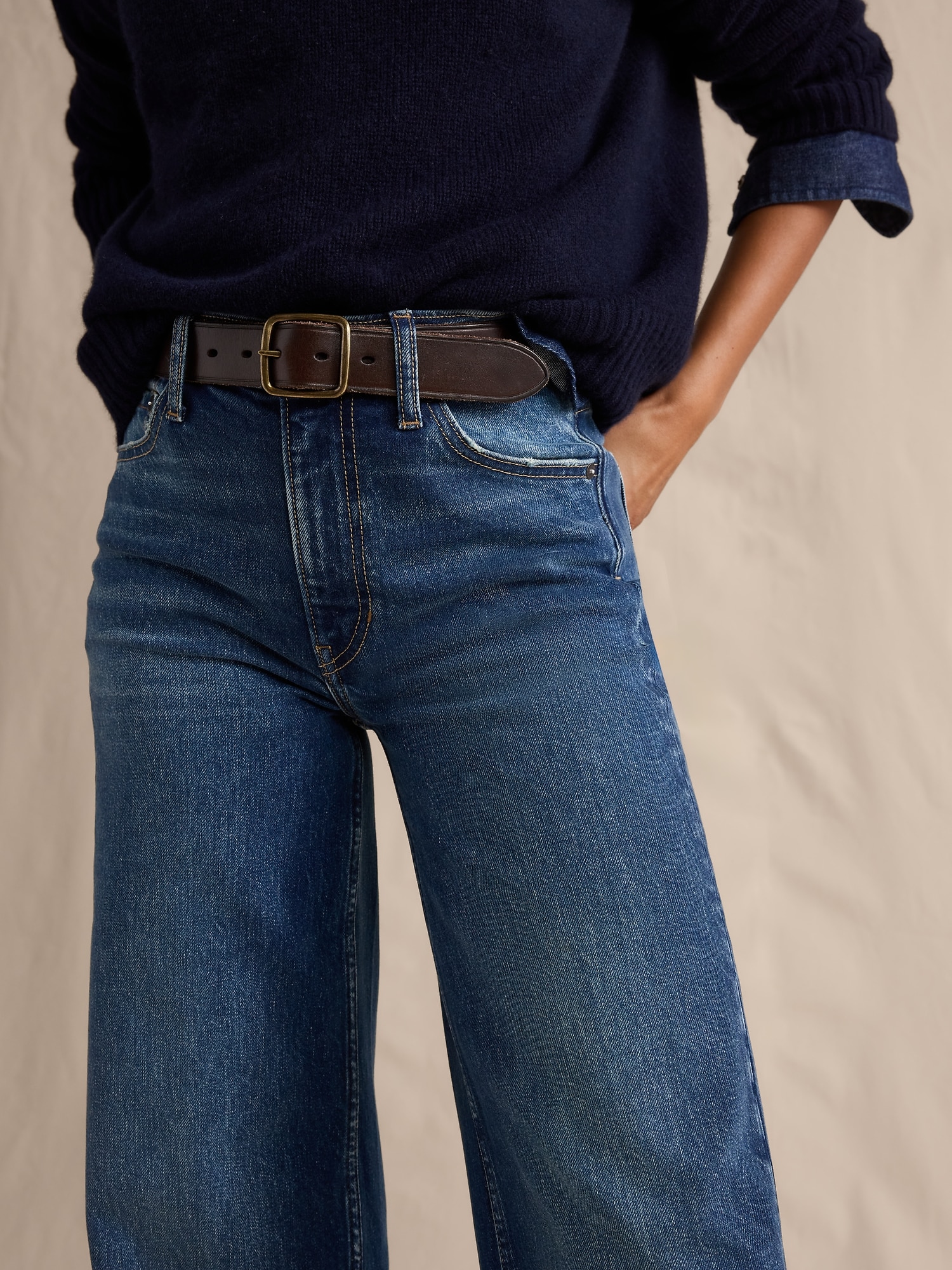 Image number 4 showing, THE ICON CLASSIC WIDE-LEG JEAN