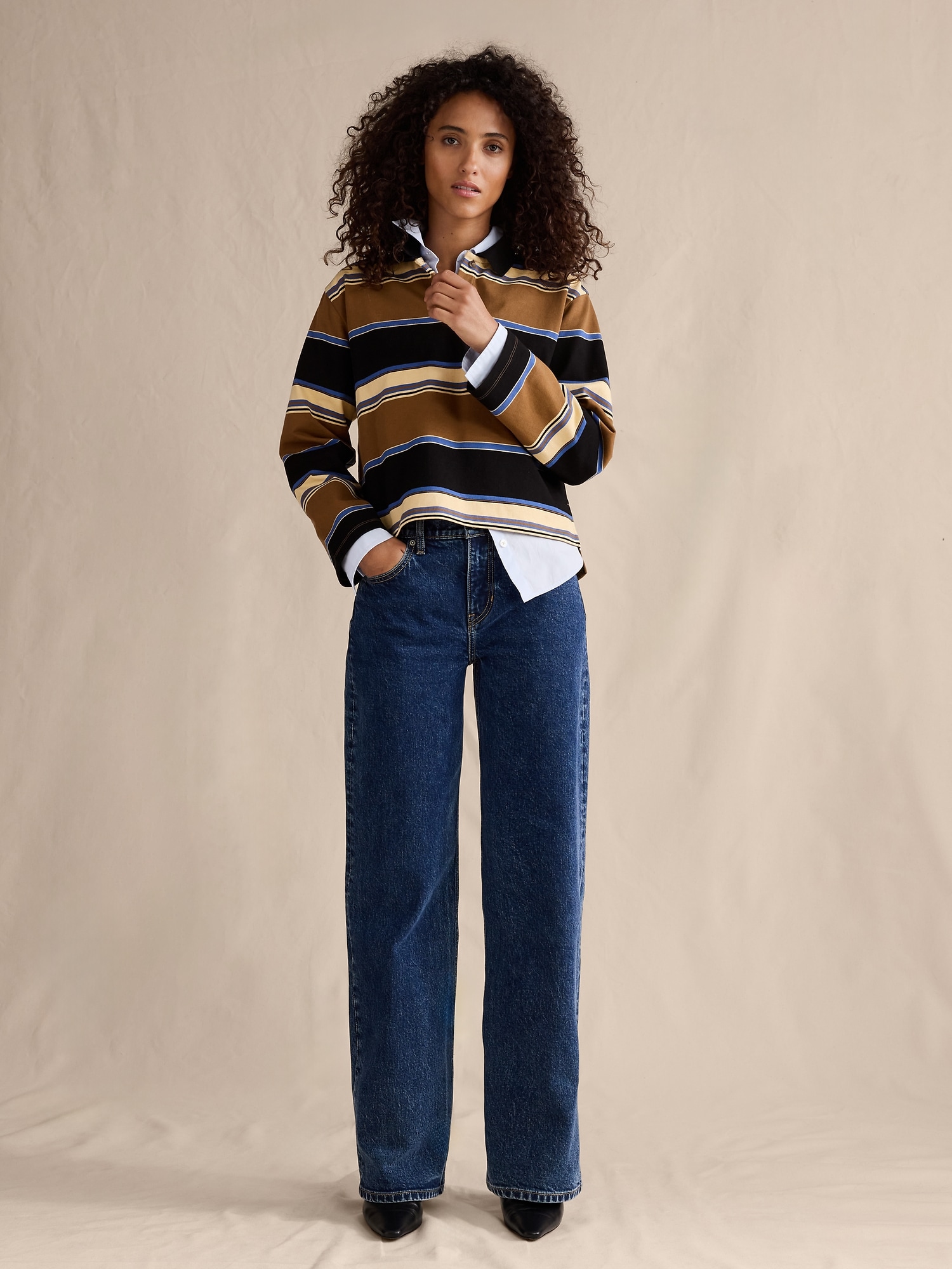 Jean ample à taille mi-basse des années 1990 - Fini Moyen