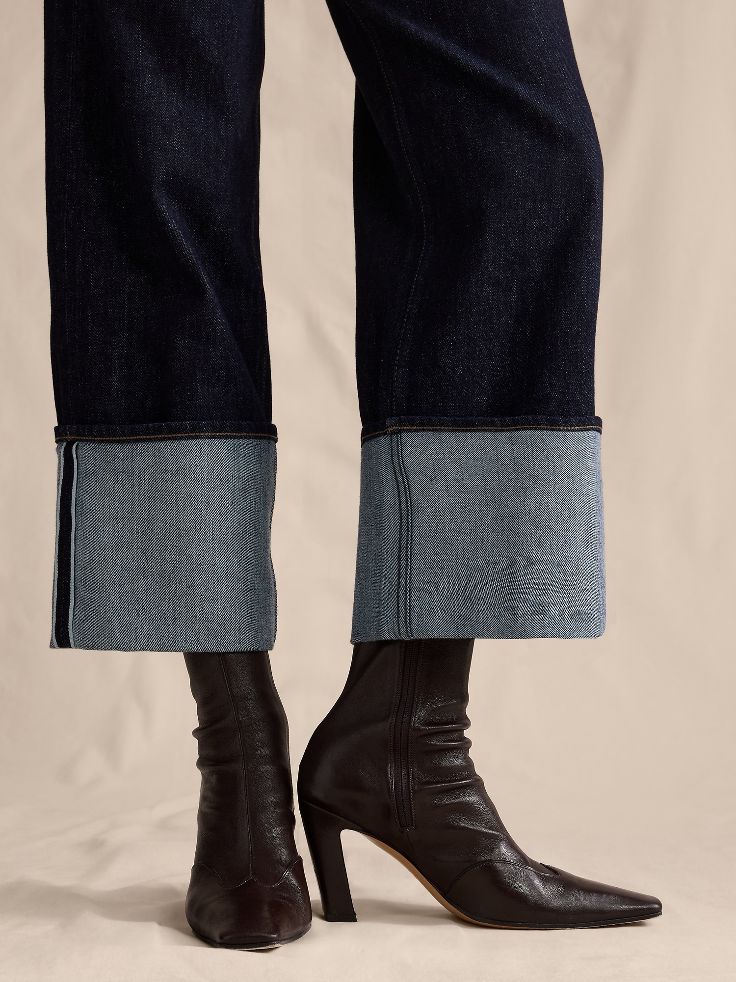 Image number 4 showing, High-Rise Stovepipe Straight Leg Jean