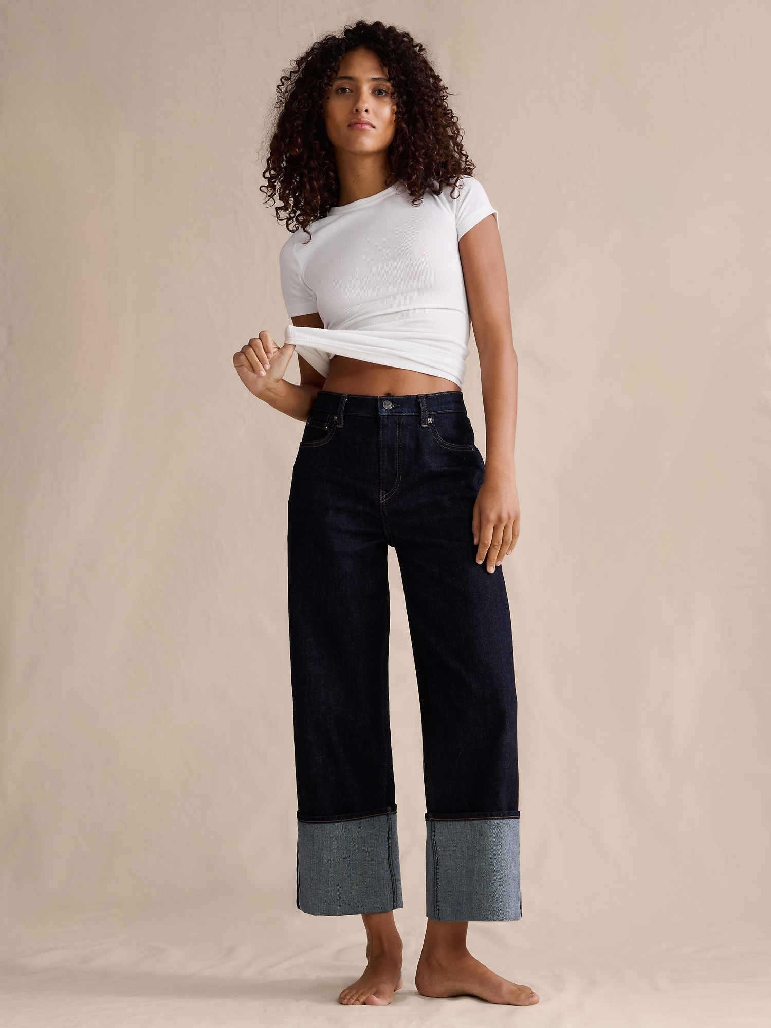 Image number 5 showing, High-Rise Stovepipe Straight Leg Jean
