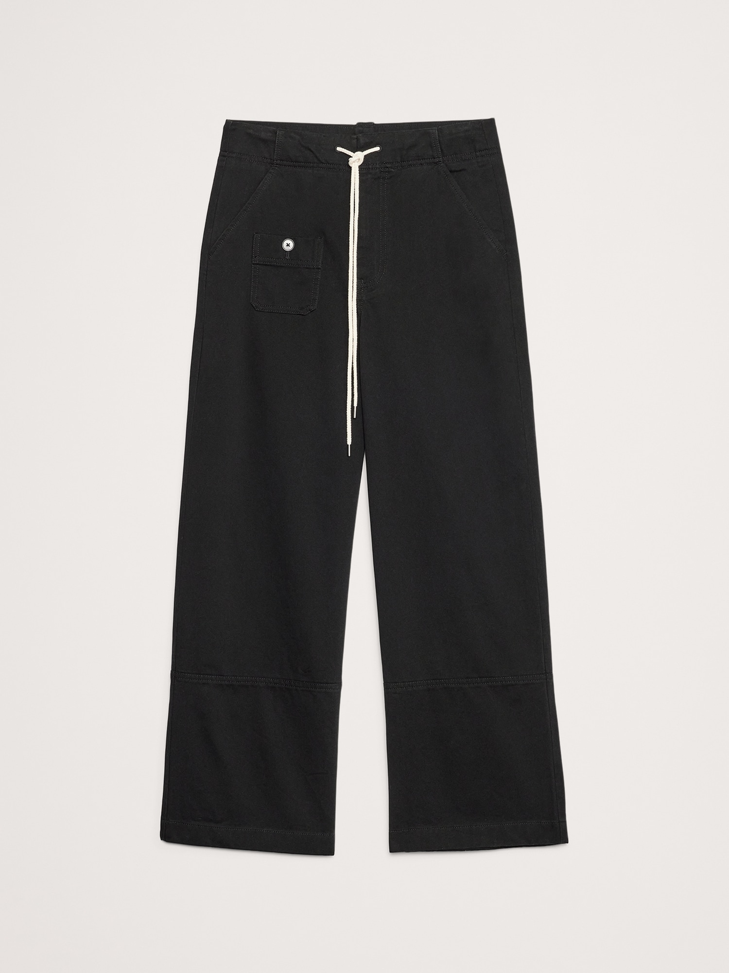 High-Rise Wide-Leg Pull-On Drawstring Pant