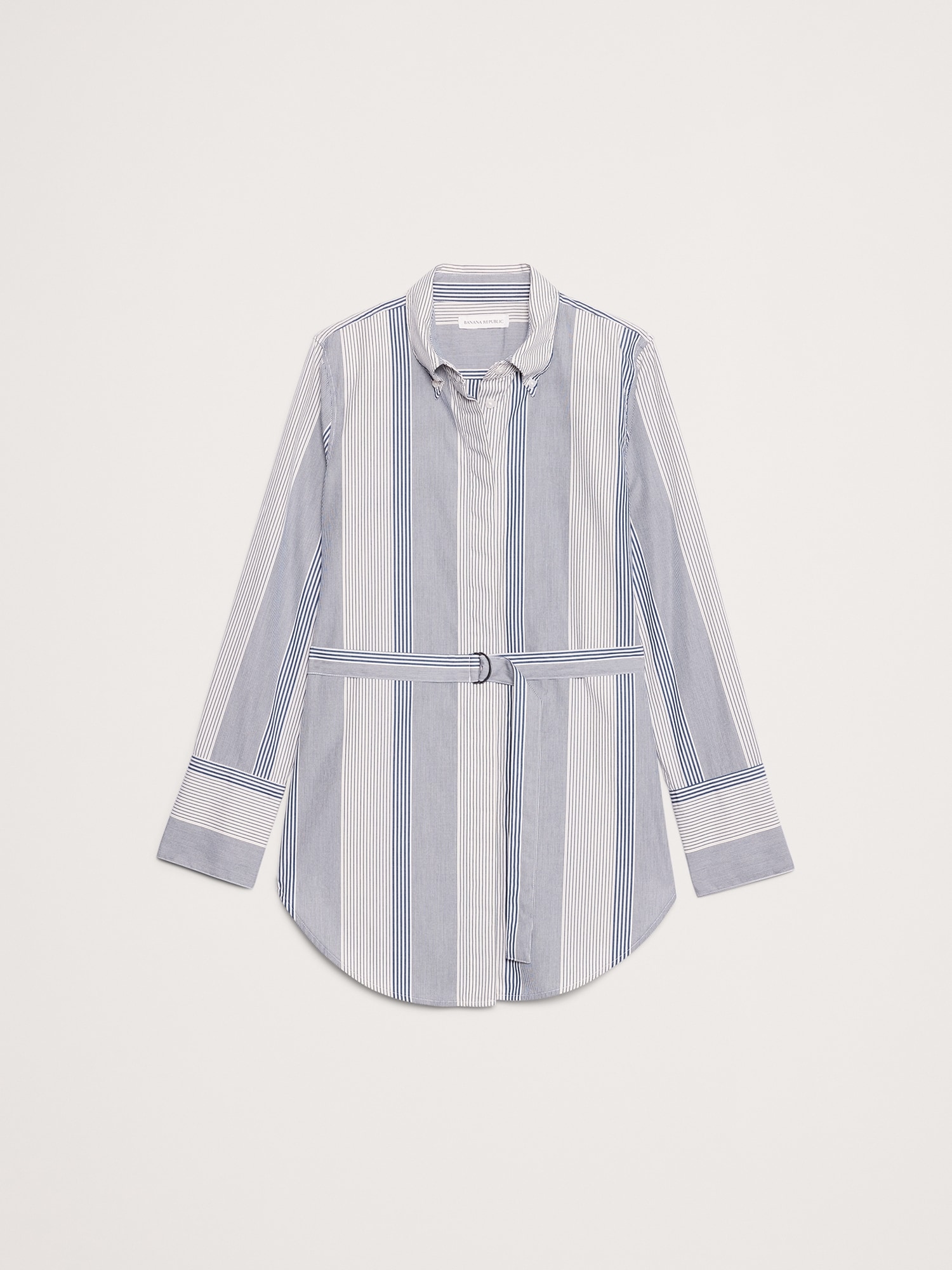 Image number 5 showing, Cotton Poplin Belted Tunic Shirt