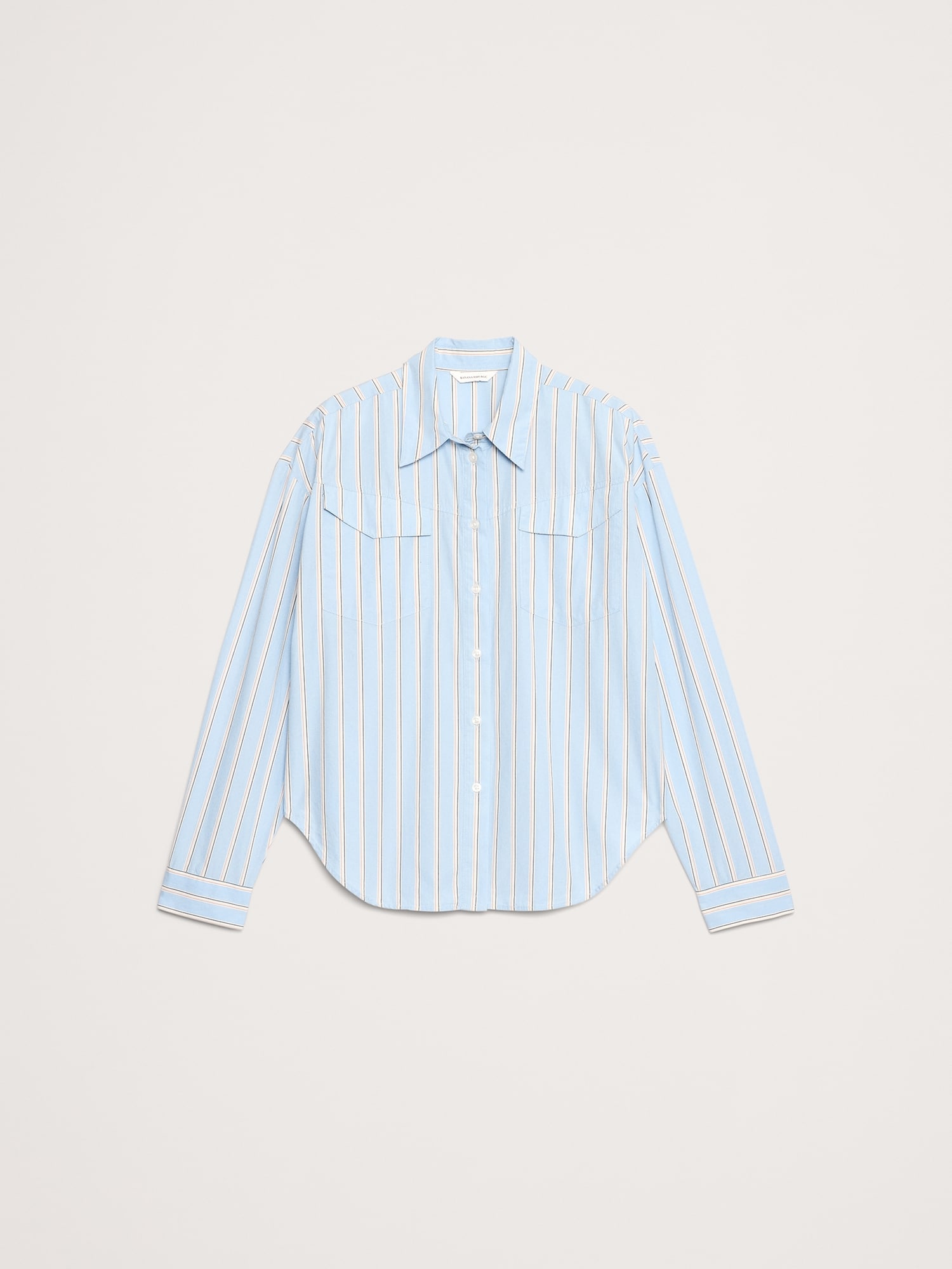 Image number 4 showing, Oversized Cotton Poplin Western Shirt