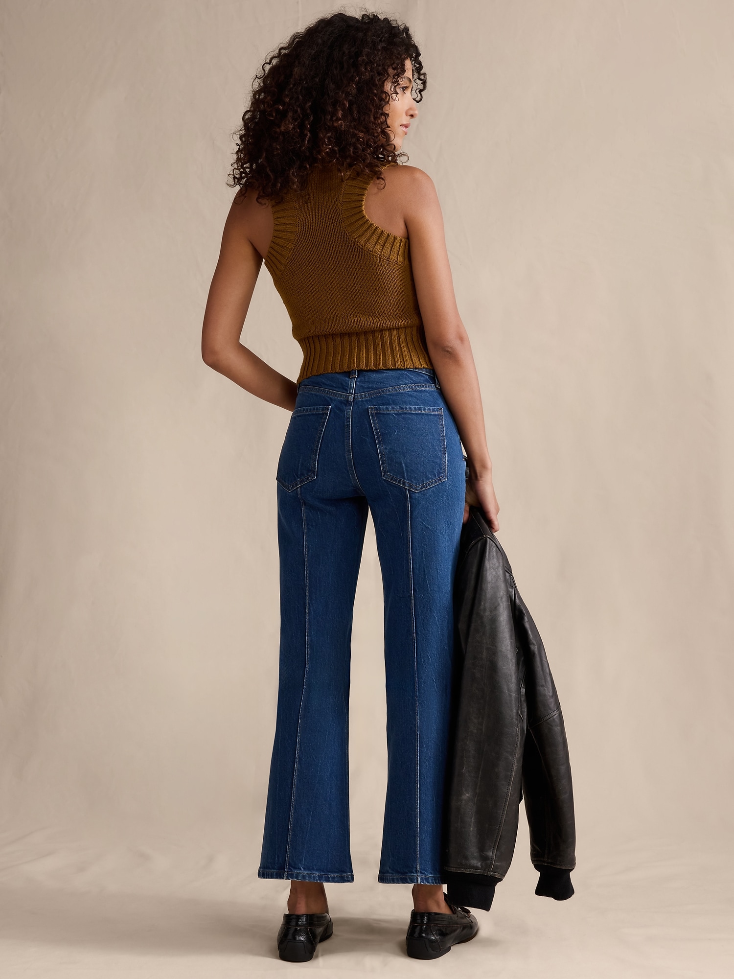 Image number 2 showing, HIGH-RISE BOOTCUT CROP JEAN