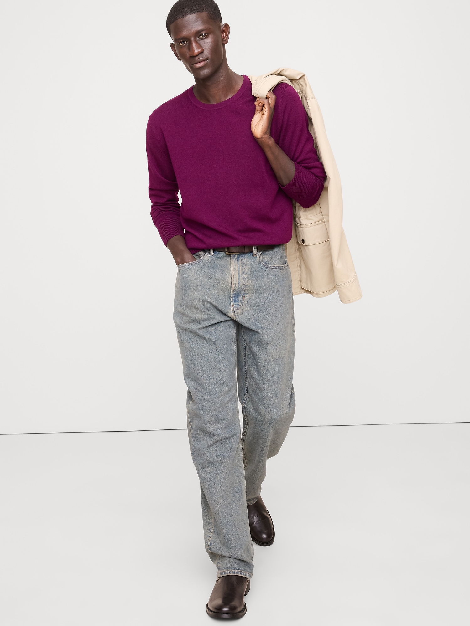 Image number 1 showing, Merino Crew-Neck Sweater