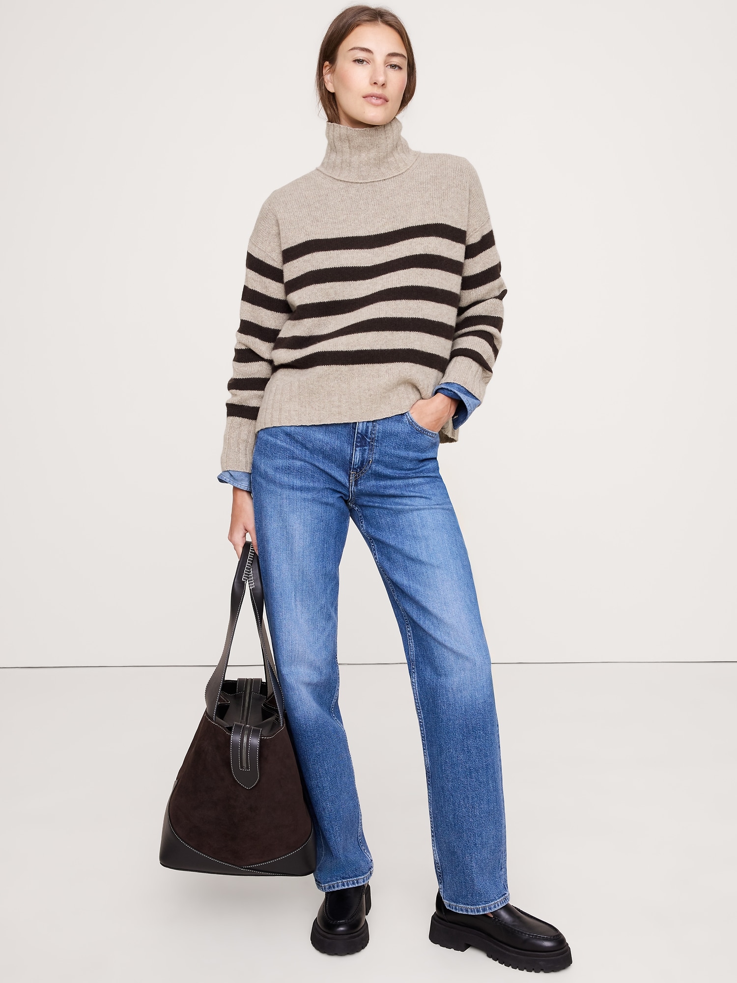 Image number 1 showing, Oversized Cashmere Turtleneck Sweater