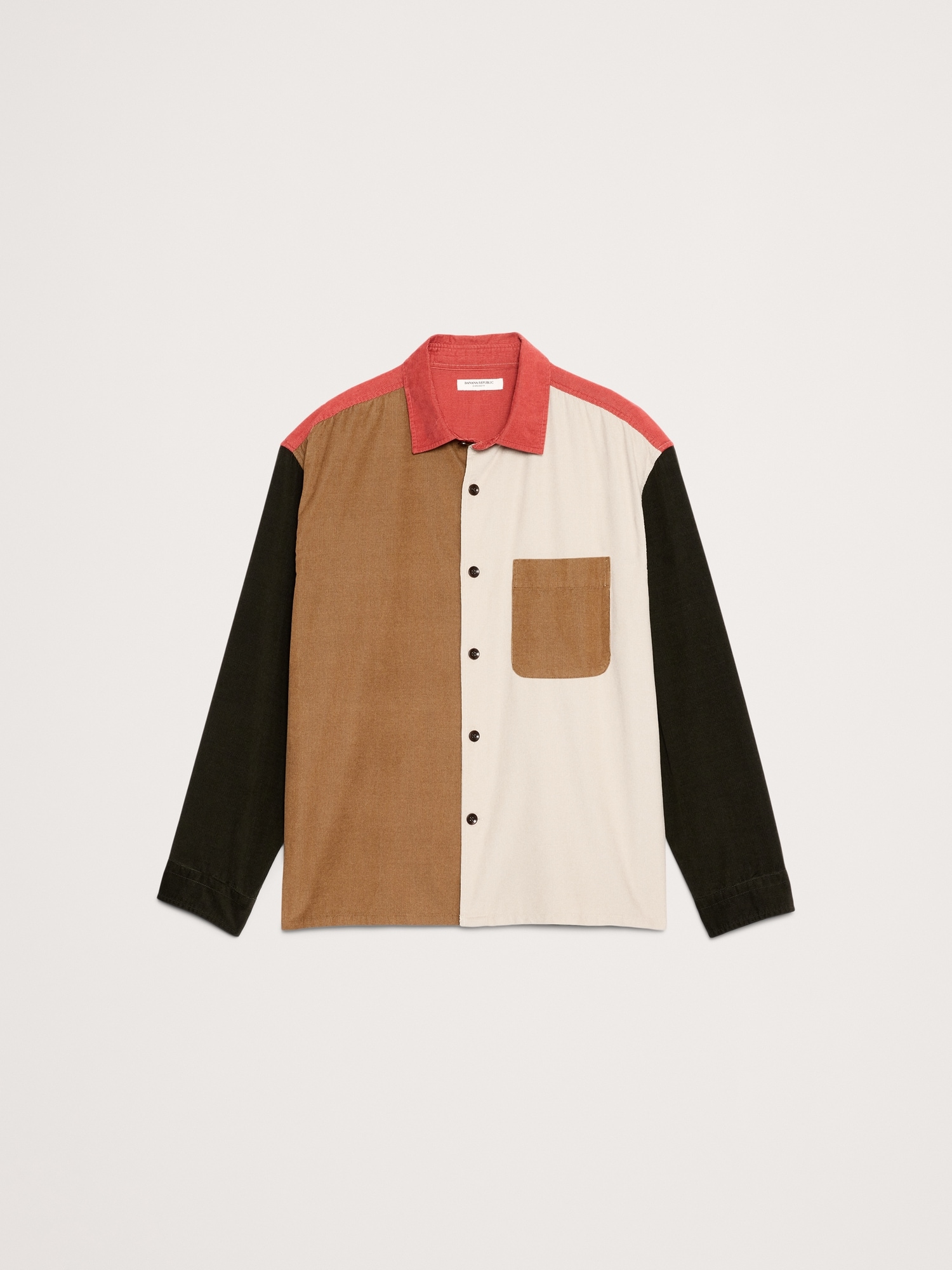 Image number 4 showing, Oversized Colorblock Corduroy Shirt