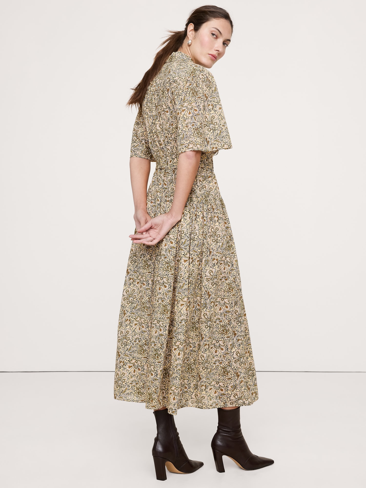 Image number 6 showing, Cotton Tie-Front Shirt Dress