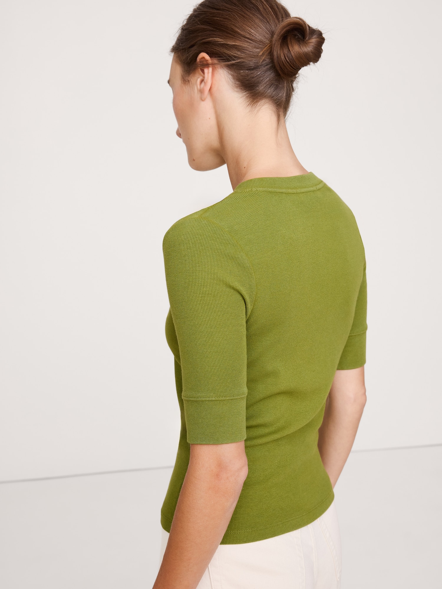 Image number 2 showing, RIBBED HENLEY