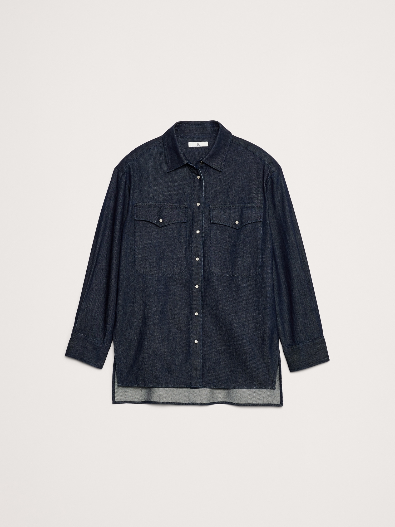 Image number 4 showing, ULTRA-OVERSIZED DENIM SHIRT JACKET