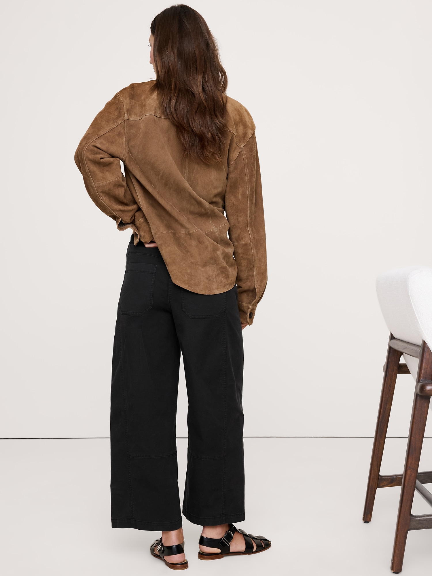 Image number 3 showing, Mid-Rise Relaxed Painter Pull-On Pant