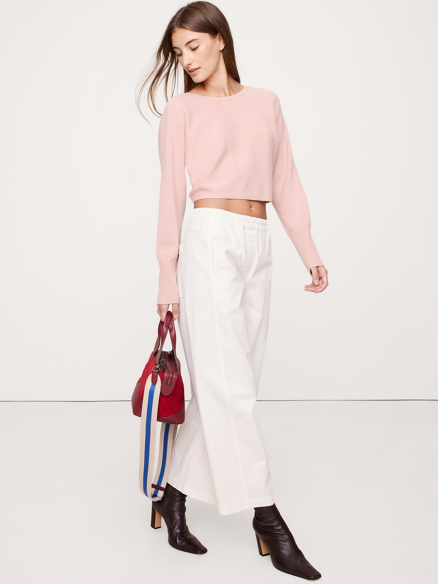 Image number 3 showing, LIGHTWEIGHT CASHMERE TWIST-BACK SWEATER