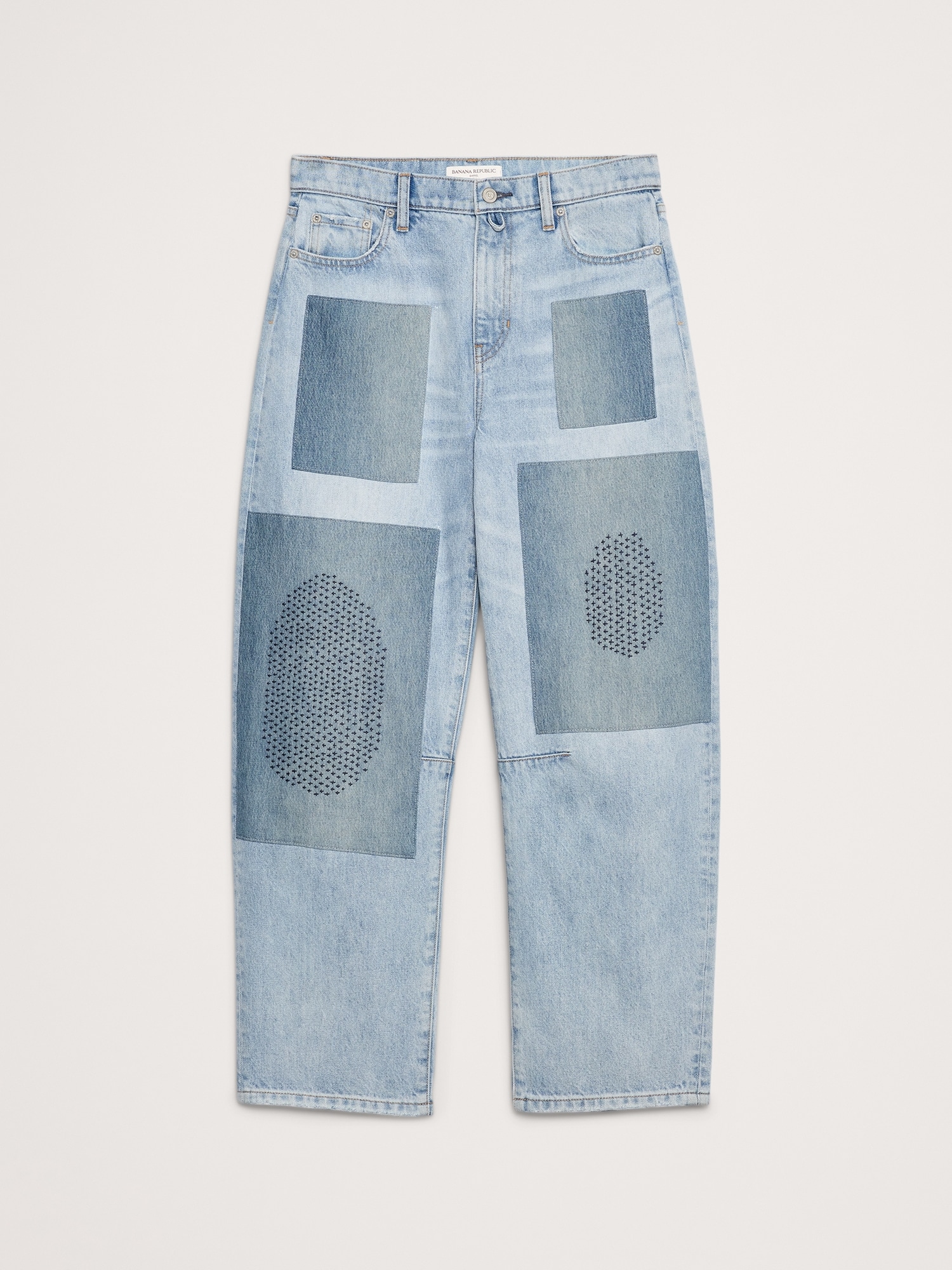 L'image numéro 5 présente Jean coupe baril taille mi-basse longueur cheville