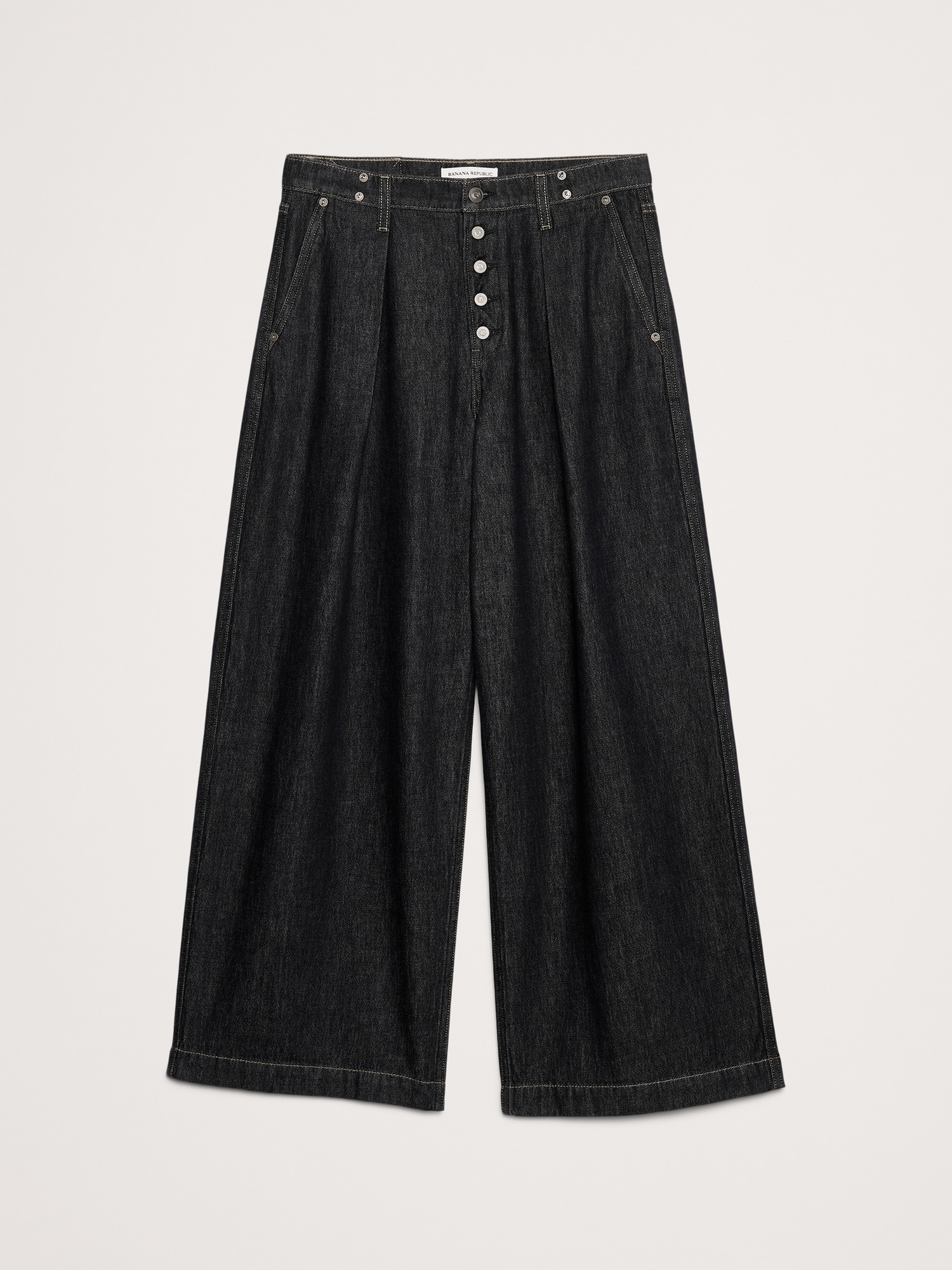 Image number 6 showing, Mid-Rise Loose Pleated Ankle Jean