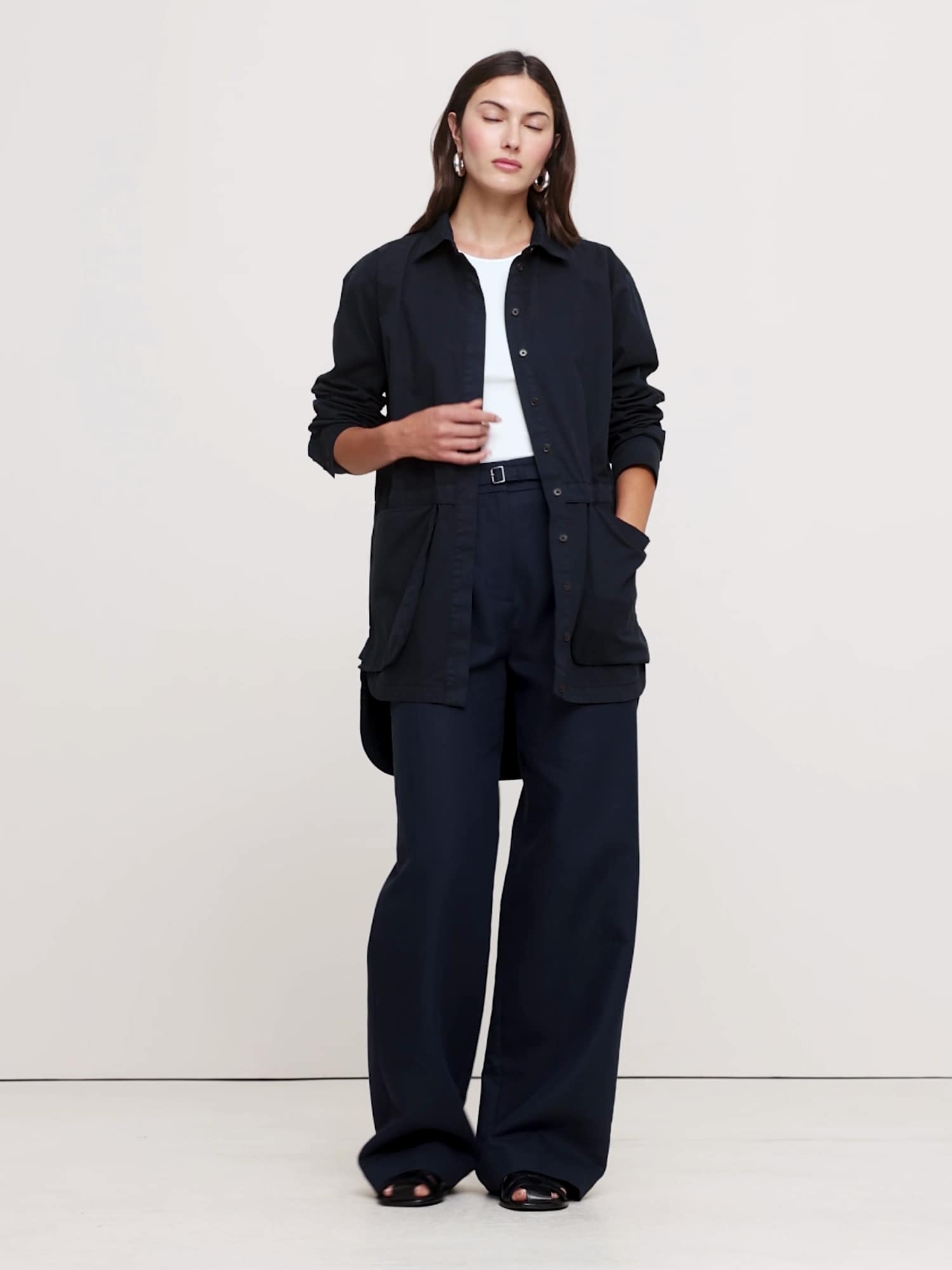 Image number 2 showing, COTTON TWILL UTILITY TUNIC