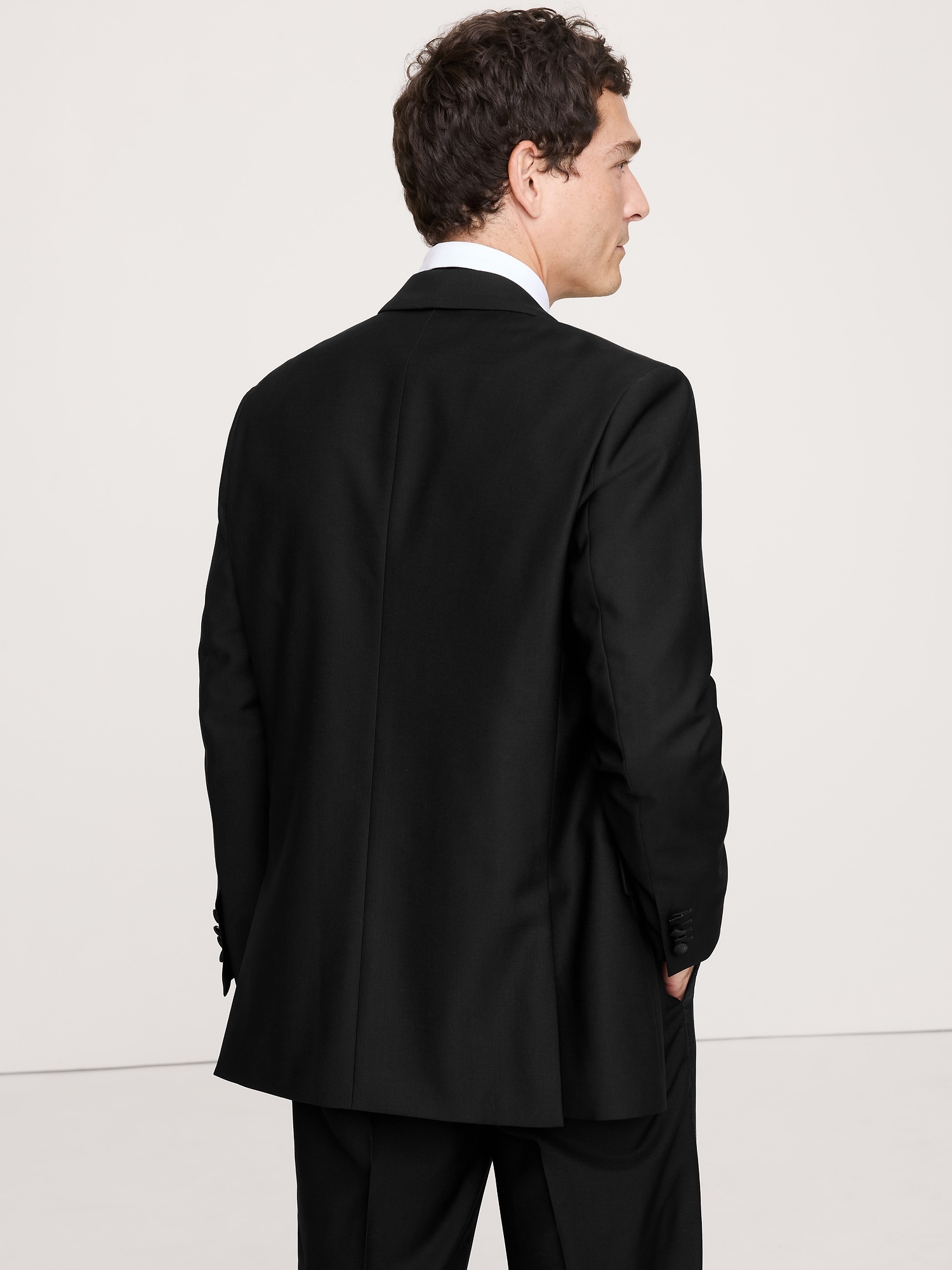 Image number 3 showing, Relaxed Italian Barathea Tuxedo Jacket