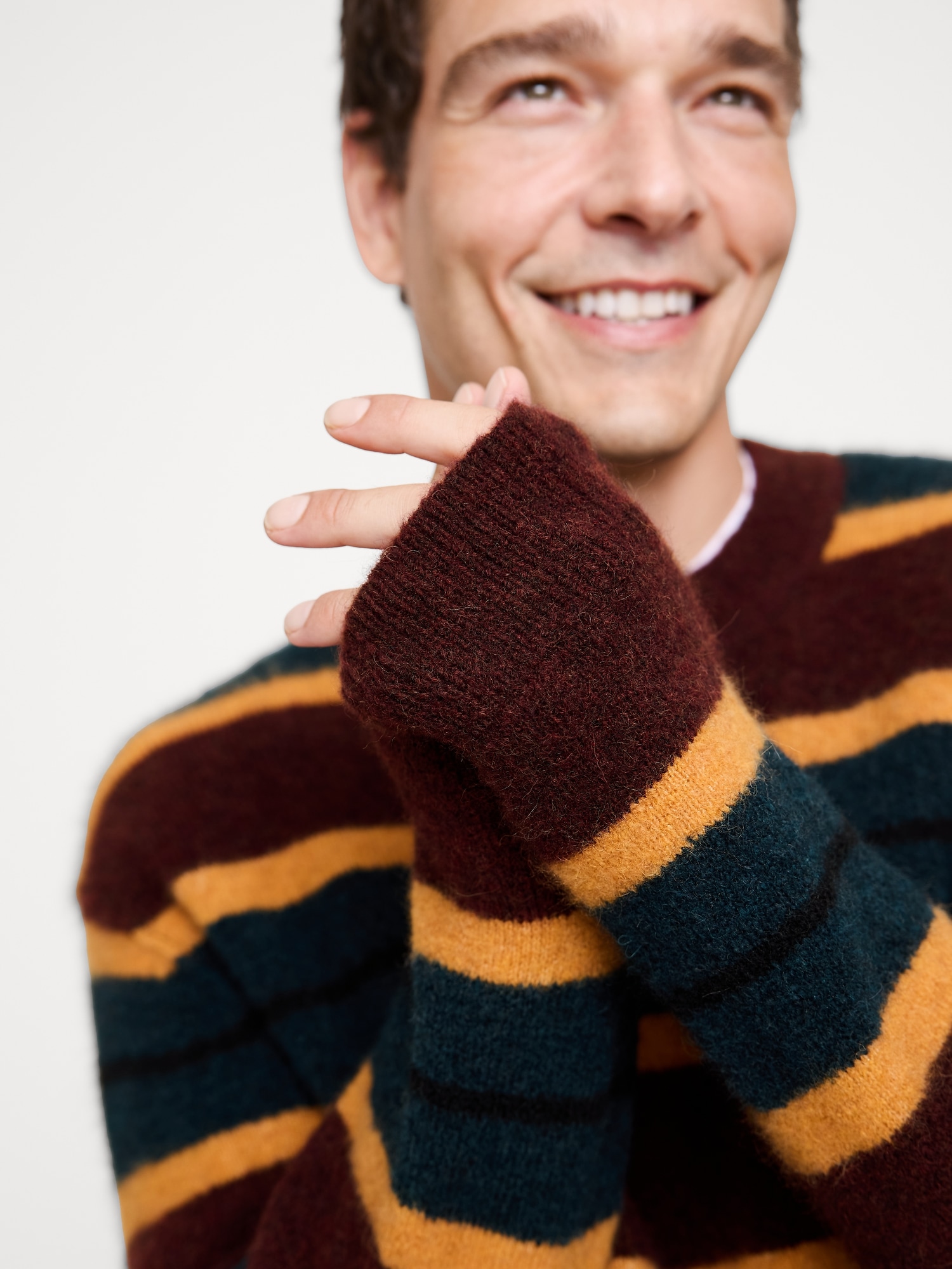 Image number 3 showing, Italian Alpaca-Wool Blend Stripe Sweater