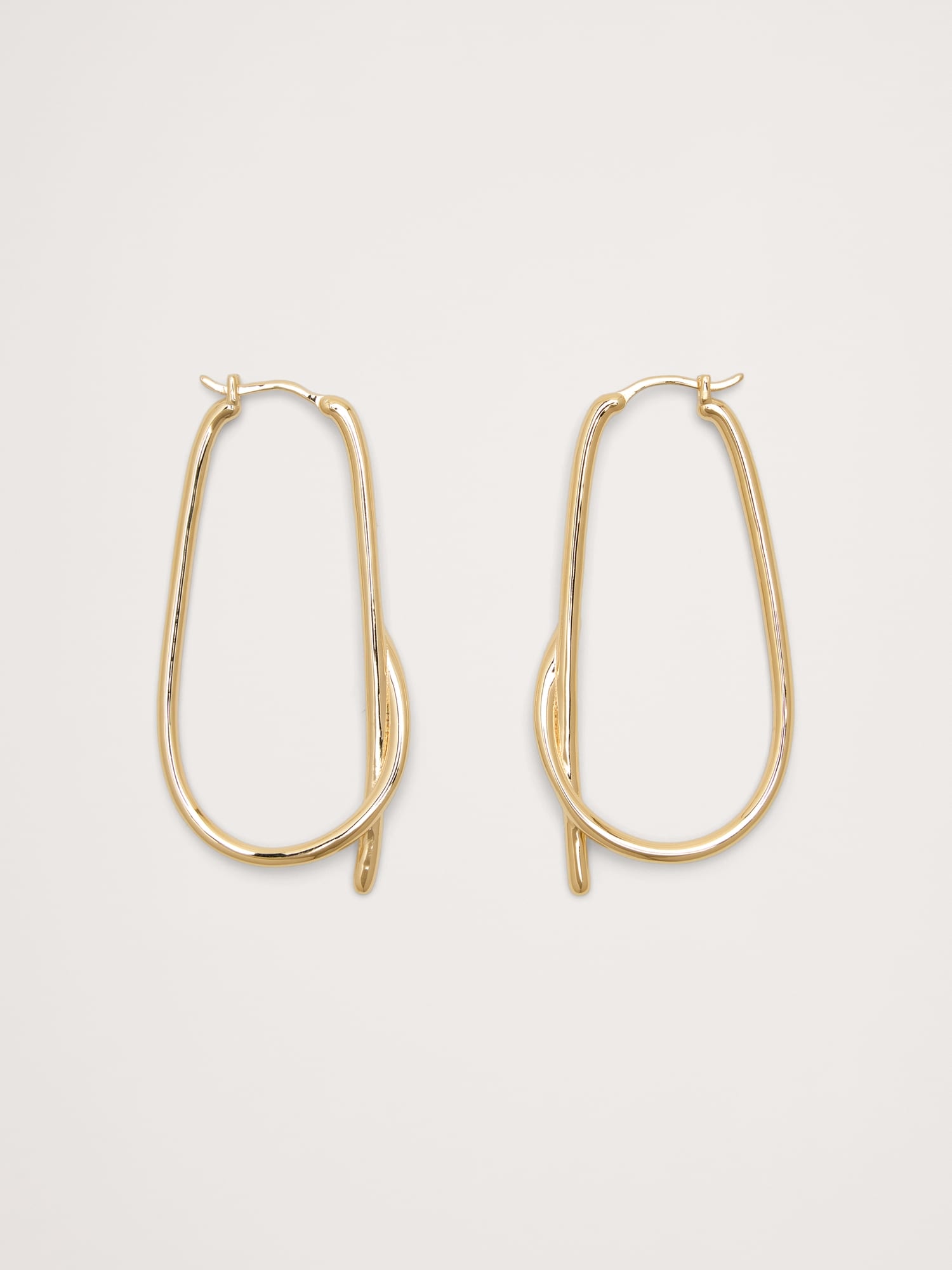 Image number 1 showing, Large Knotted Hoop Earrings