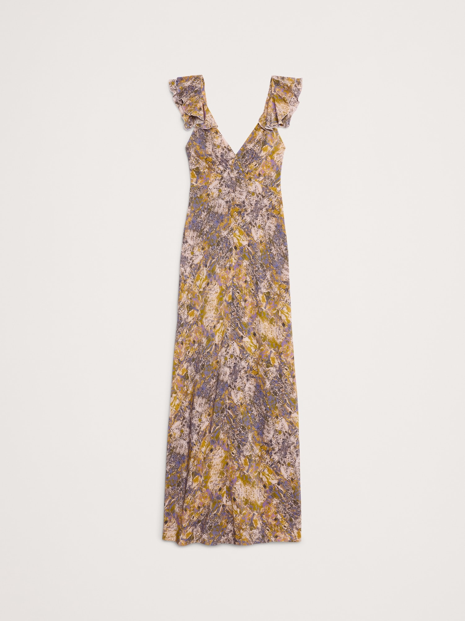 Image number 5 showing, Matte Silk Open-Back Maxi Dress