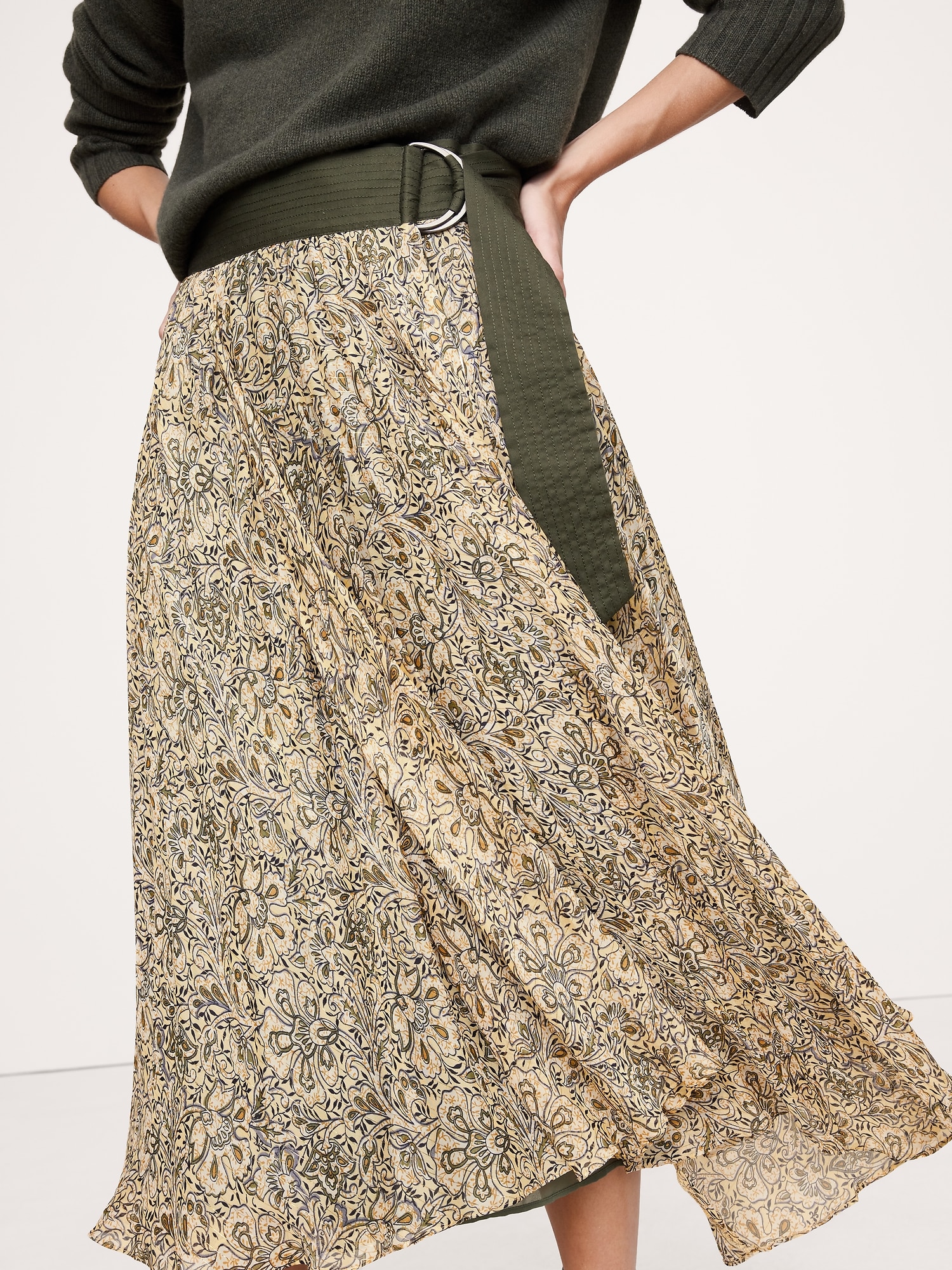 Image number 4 showing, Pleated Midi Skirt