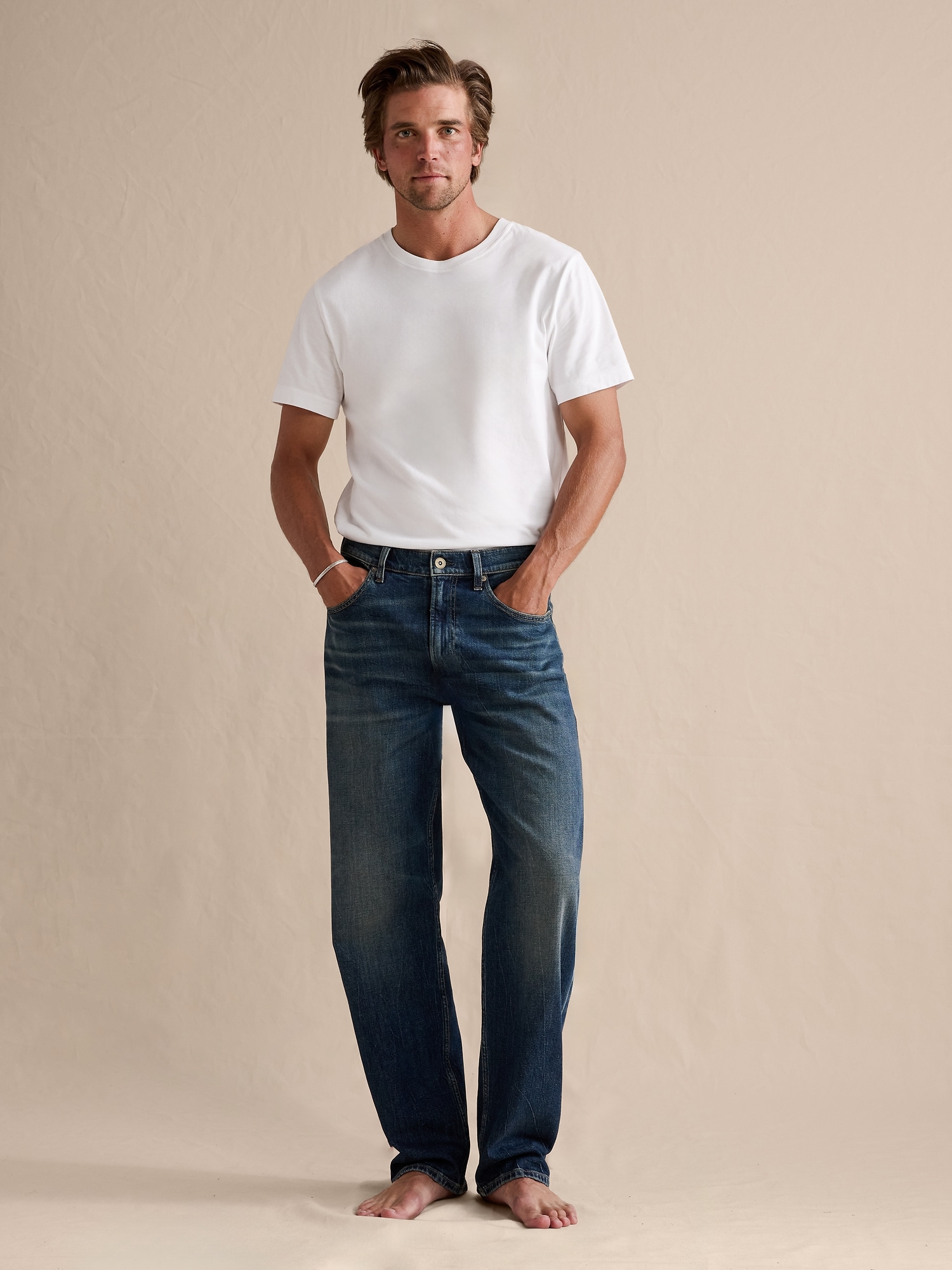 STRAIGHT AUTHENTIC JEAN - Medium Wash