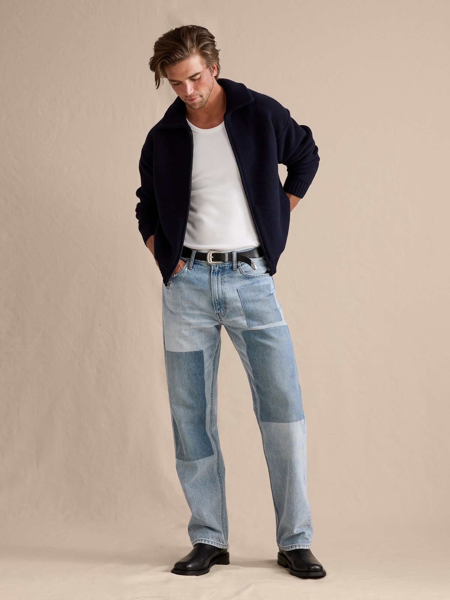 Straight Patchwork Jean