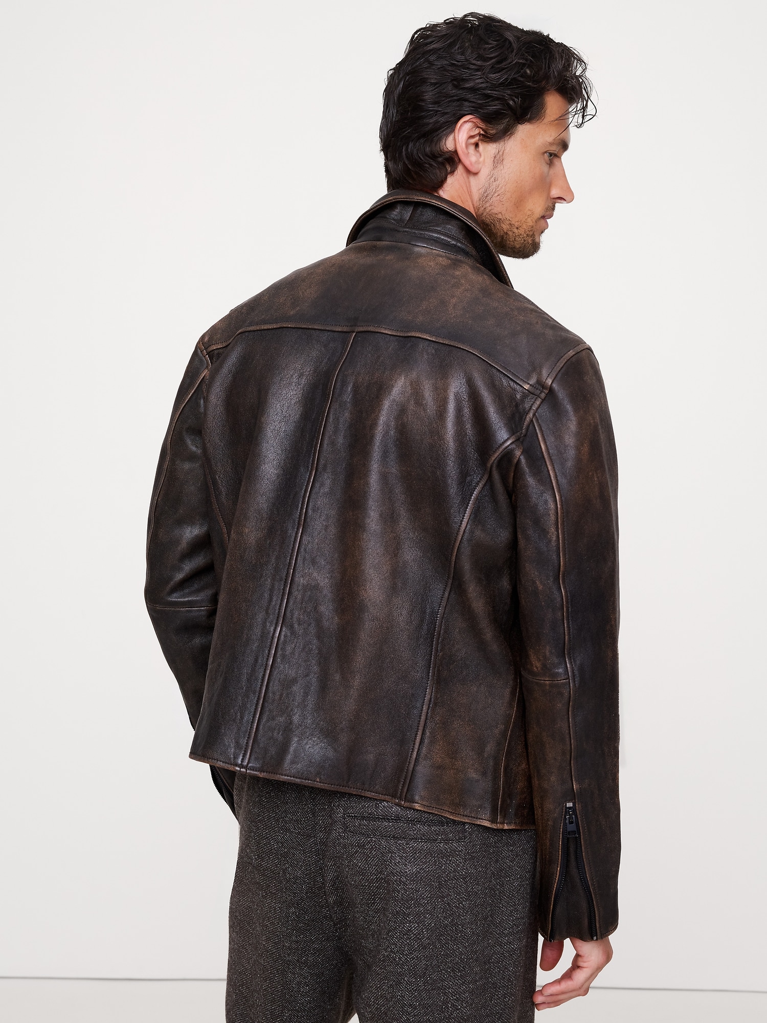 Image number 3 showing, Leather Racing Jacket