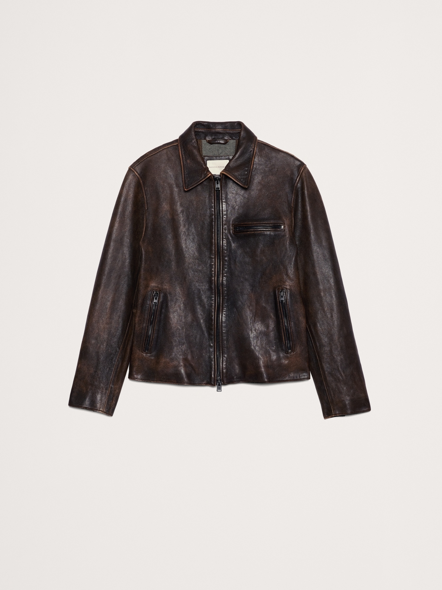 Image number 5 showing, Leather Racing Jacket